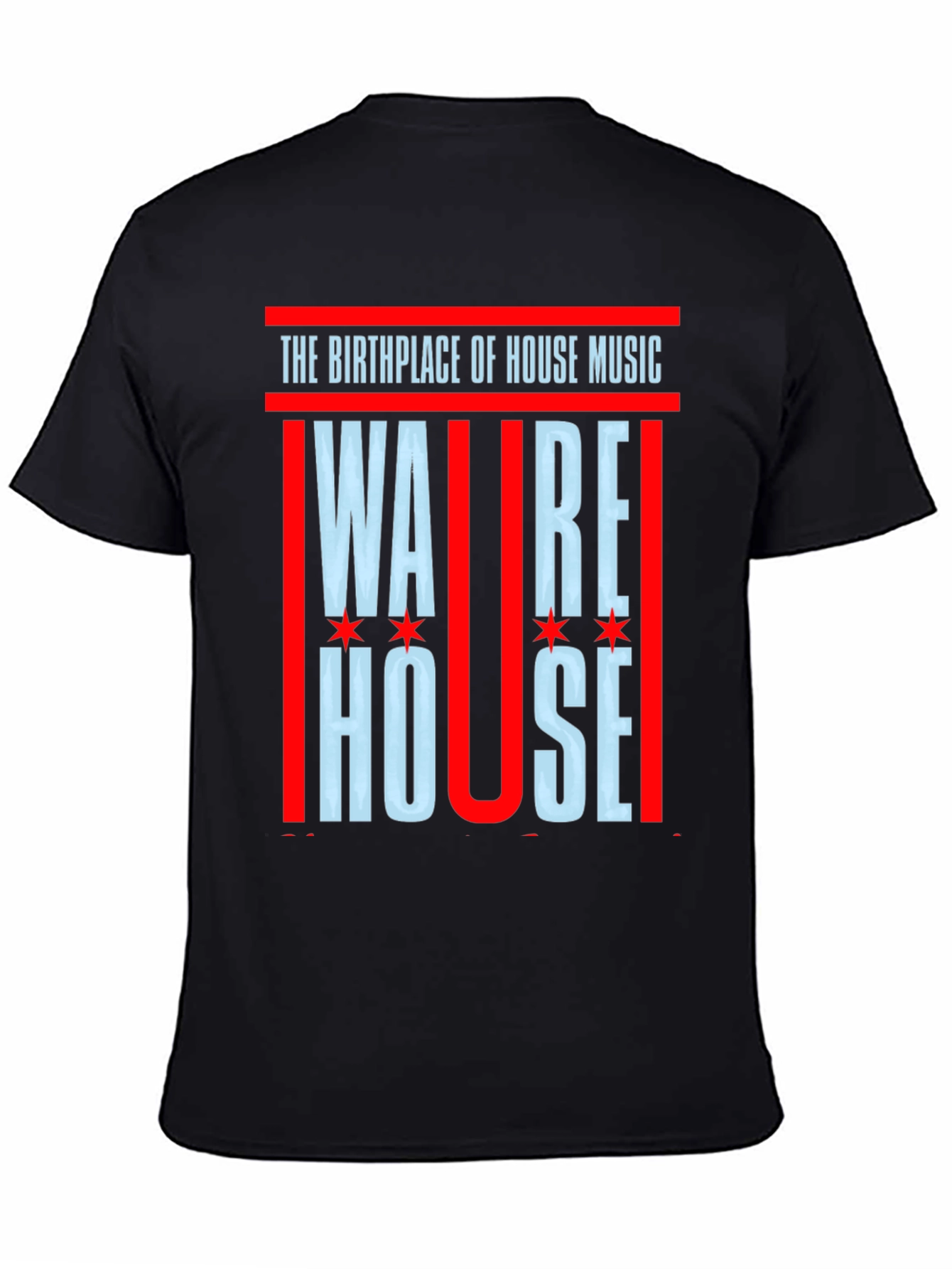 Black Warehouse House Music T-Shirt - Birthplace of House view 4