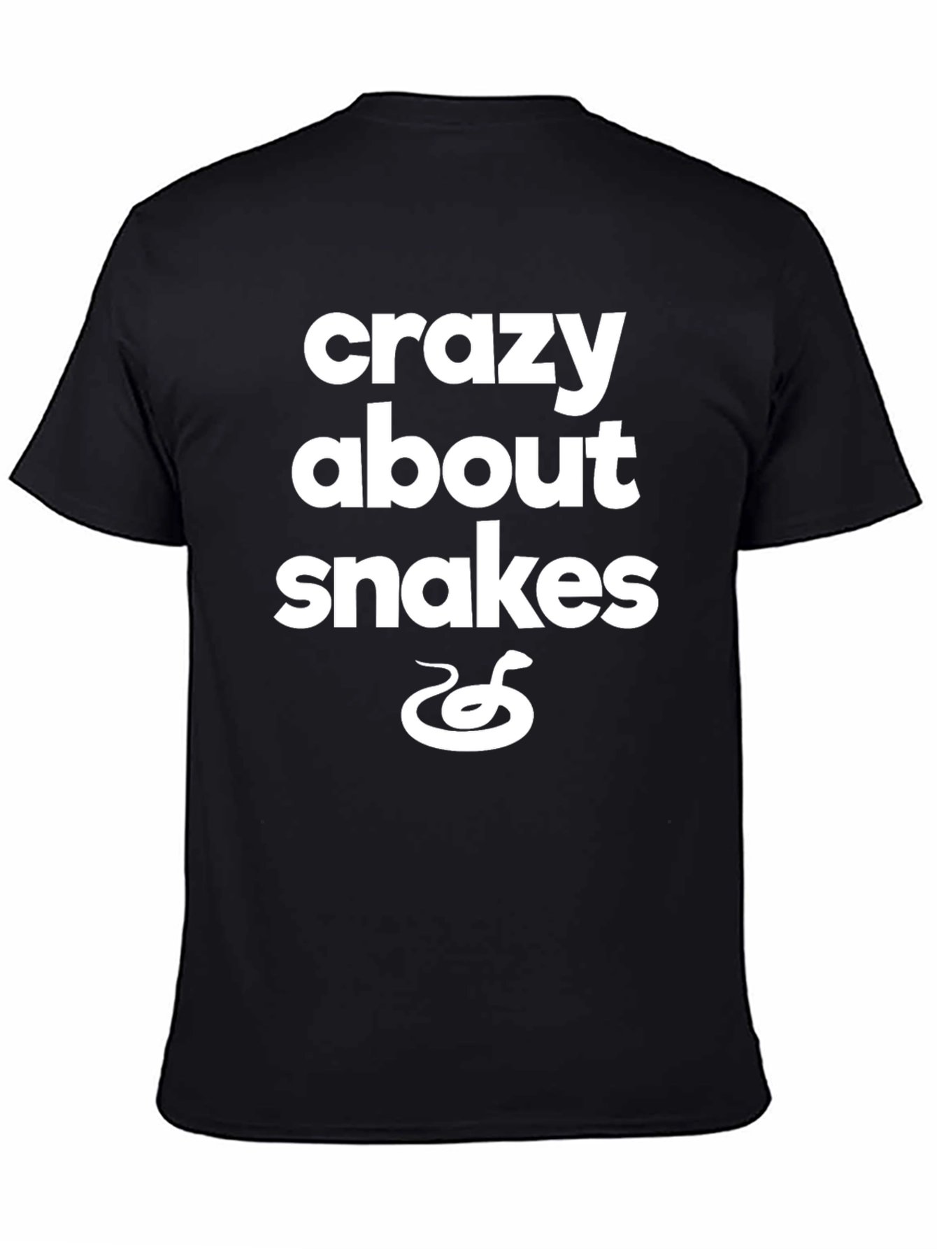 Black Crazy About Snakes Graphic Tee view 4