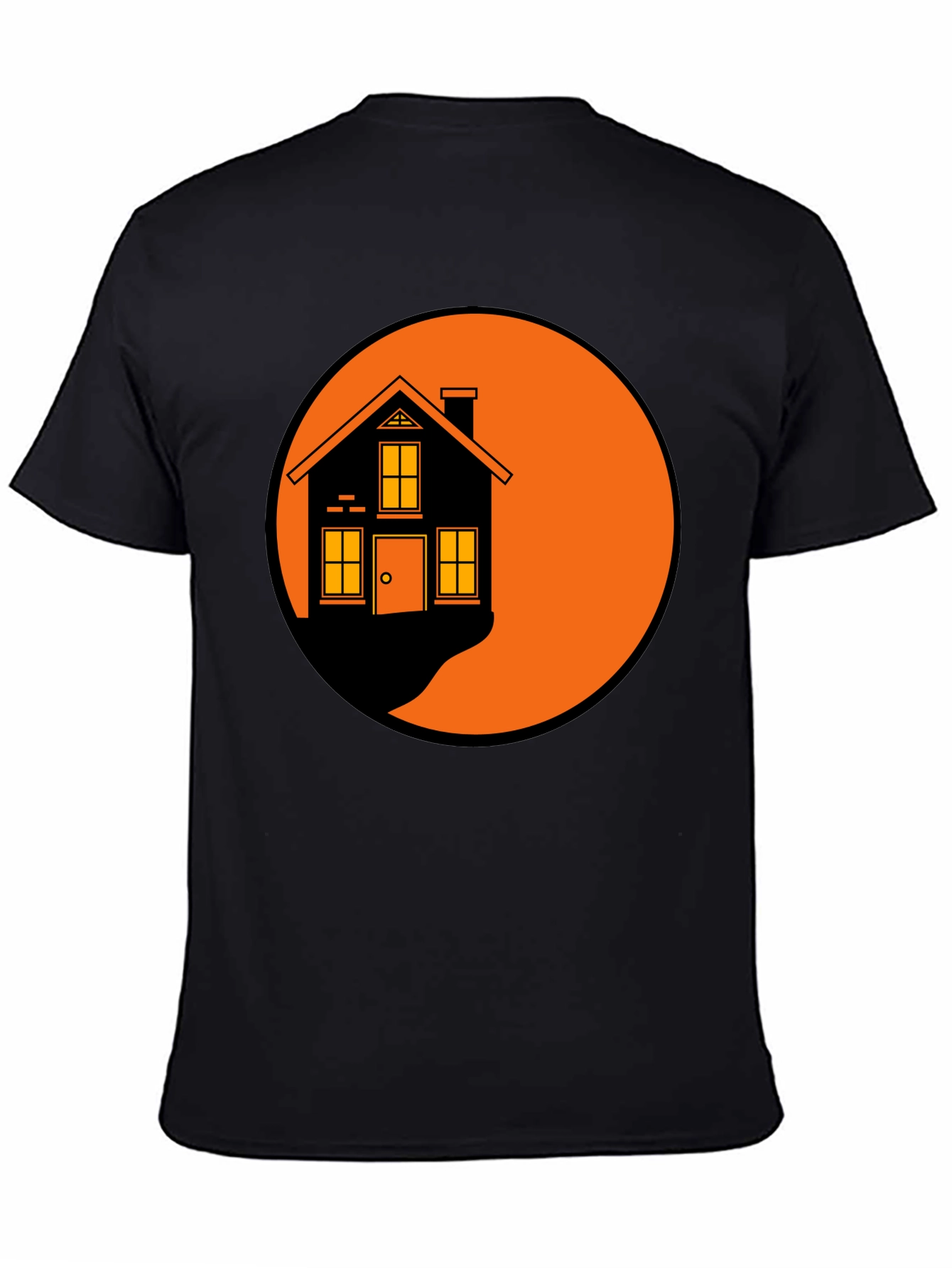Black Retro House Graphic T-Shirt - Soft Cotton Tee view 4