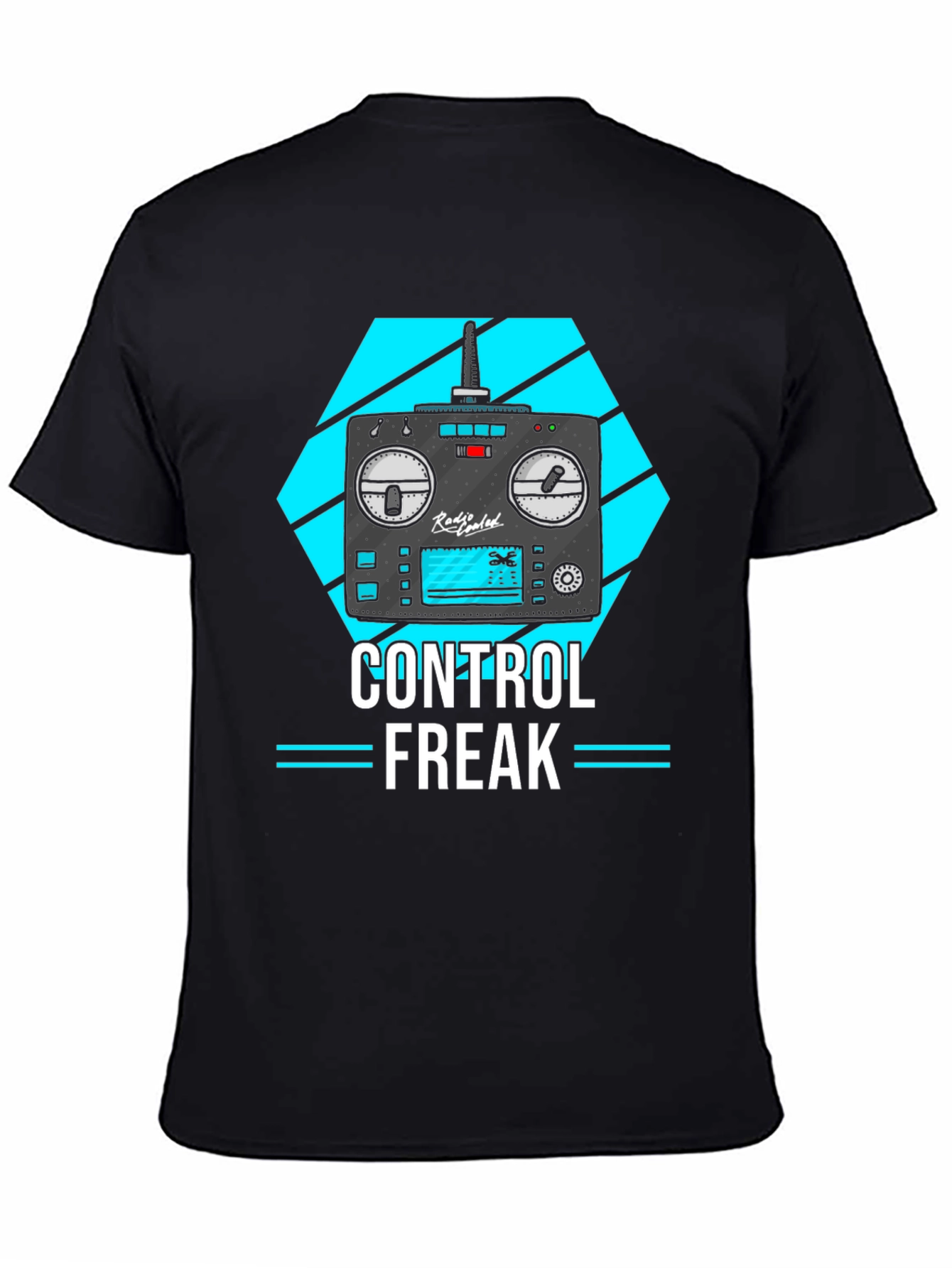 Black Control Freak T-Shirt - Black Graphic Tee view 4