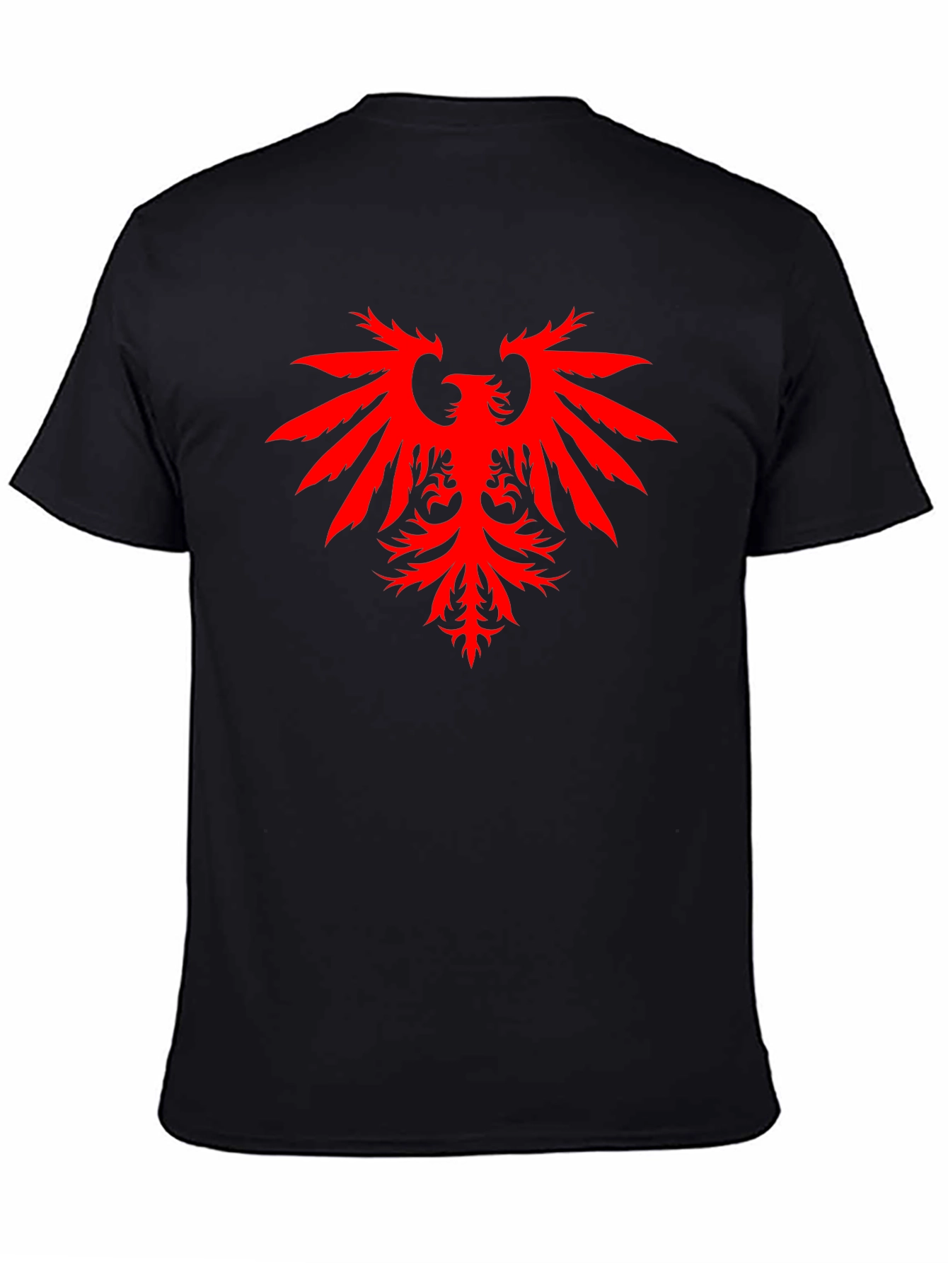 Black Black T-Shirt with Red Eagle Graphic view 4