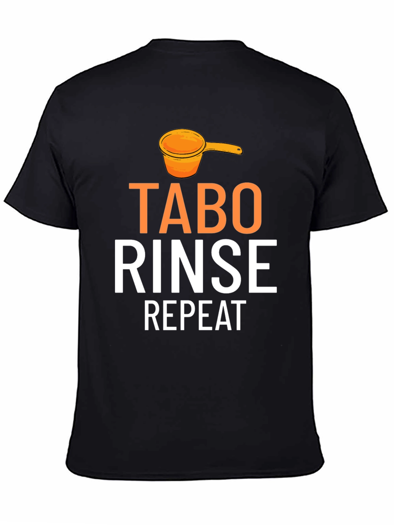 Black Tabo Rinse Repeat Graphic Tee - Novelty Humor Shirt view 4