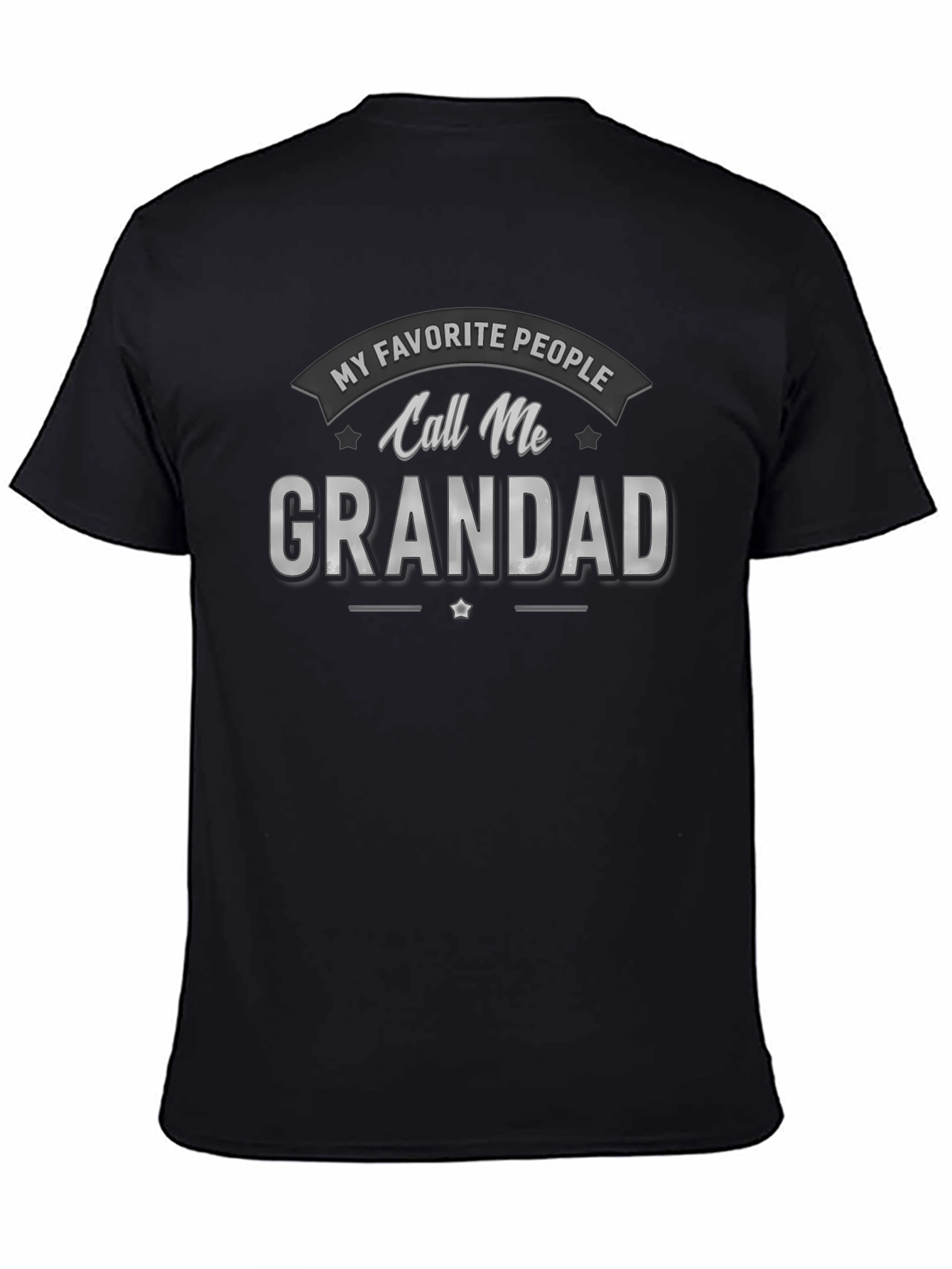 Black My Favorite People Call Me Grandad T-Shirt view 4