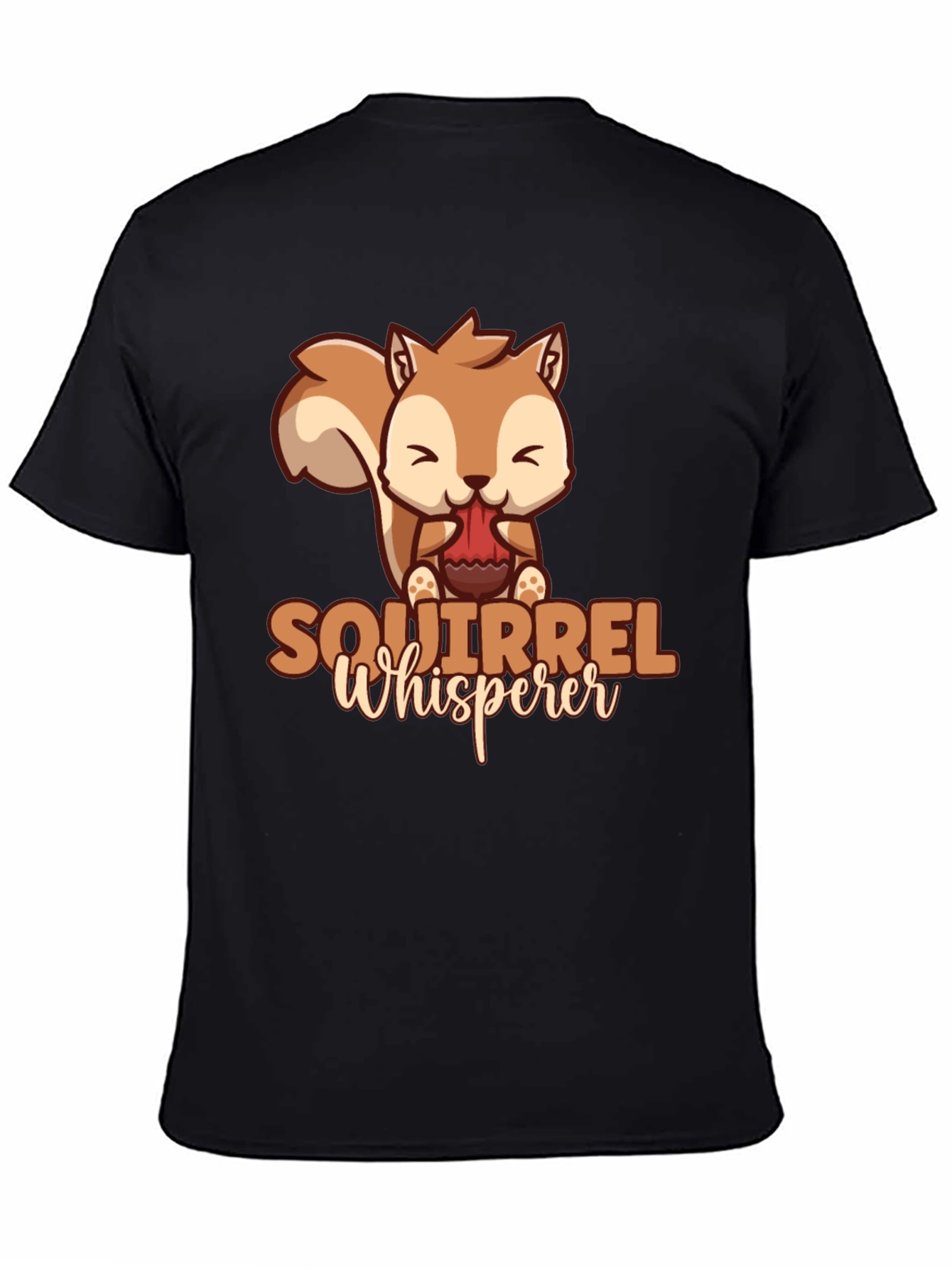 Black Squirrel Whisperer Graphic T-Shirt view 4