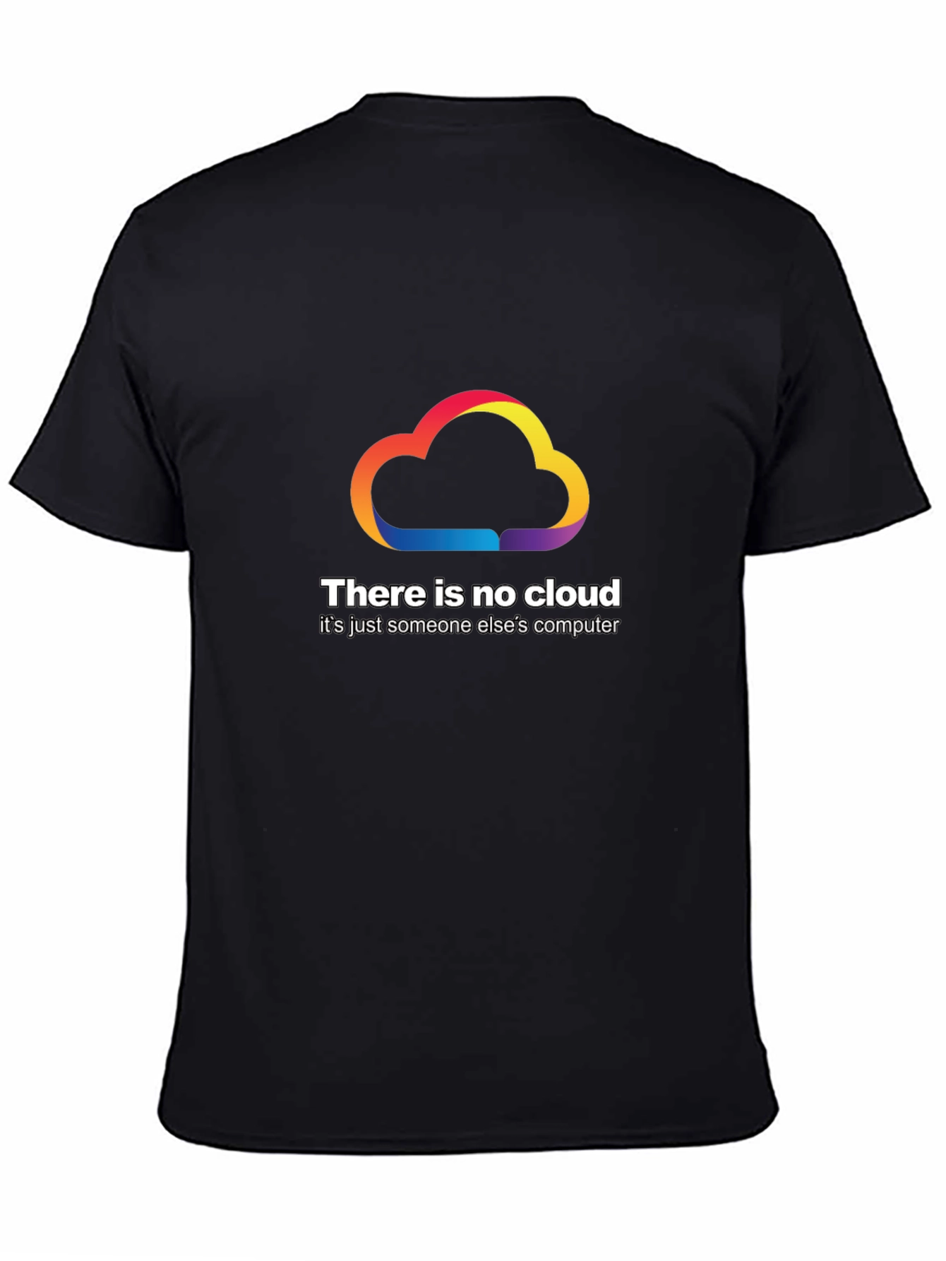 Black No Cloud T-Shirt: Someone Else's Computer Tee view 4