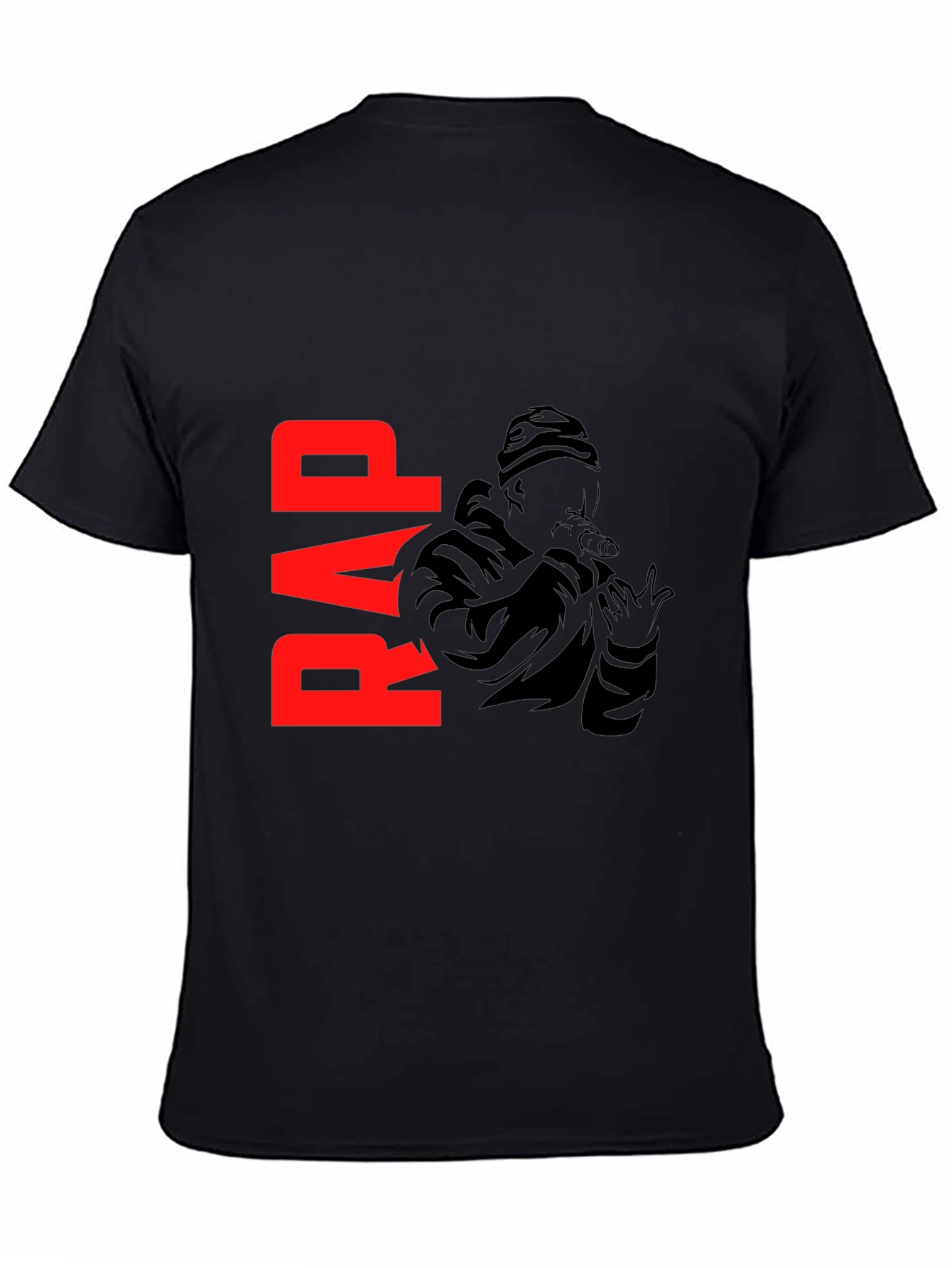 Black Rap Graphic Black T-Shirt view 4