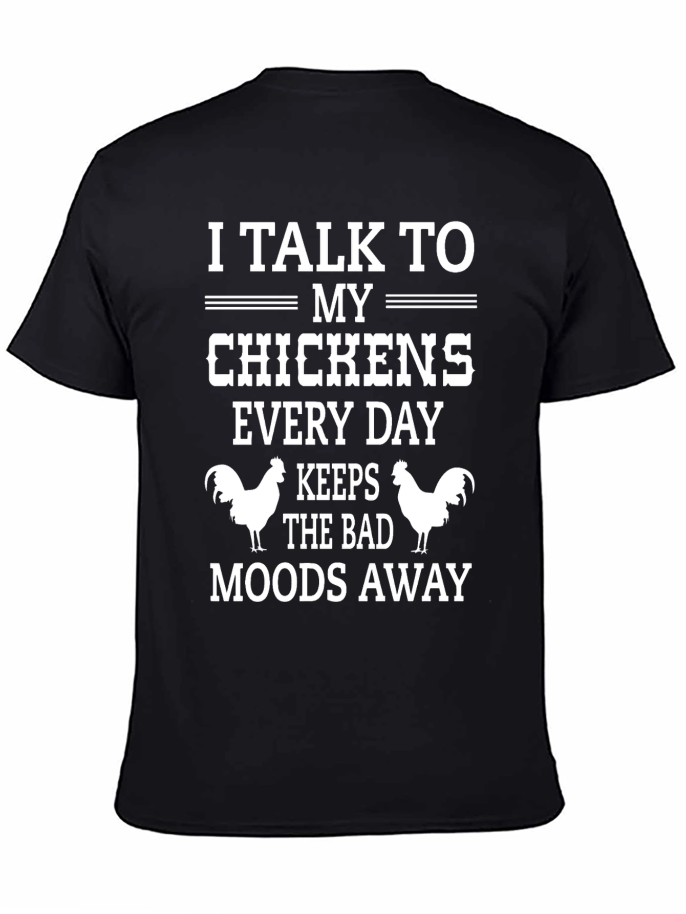 Black I Talk To My Chickens T-Shirt - Funny Chicken Lover Tee view 4