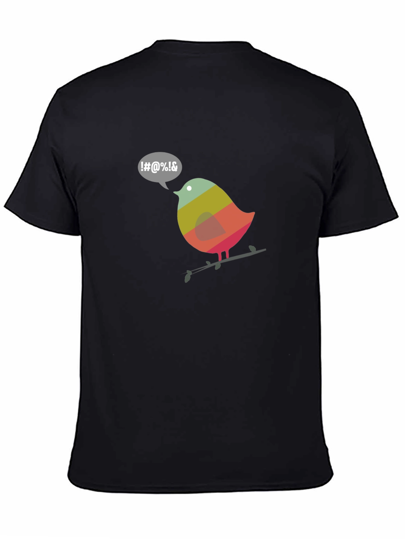 Black Bird Graphic Black T-Shirt view 4