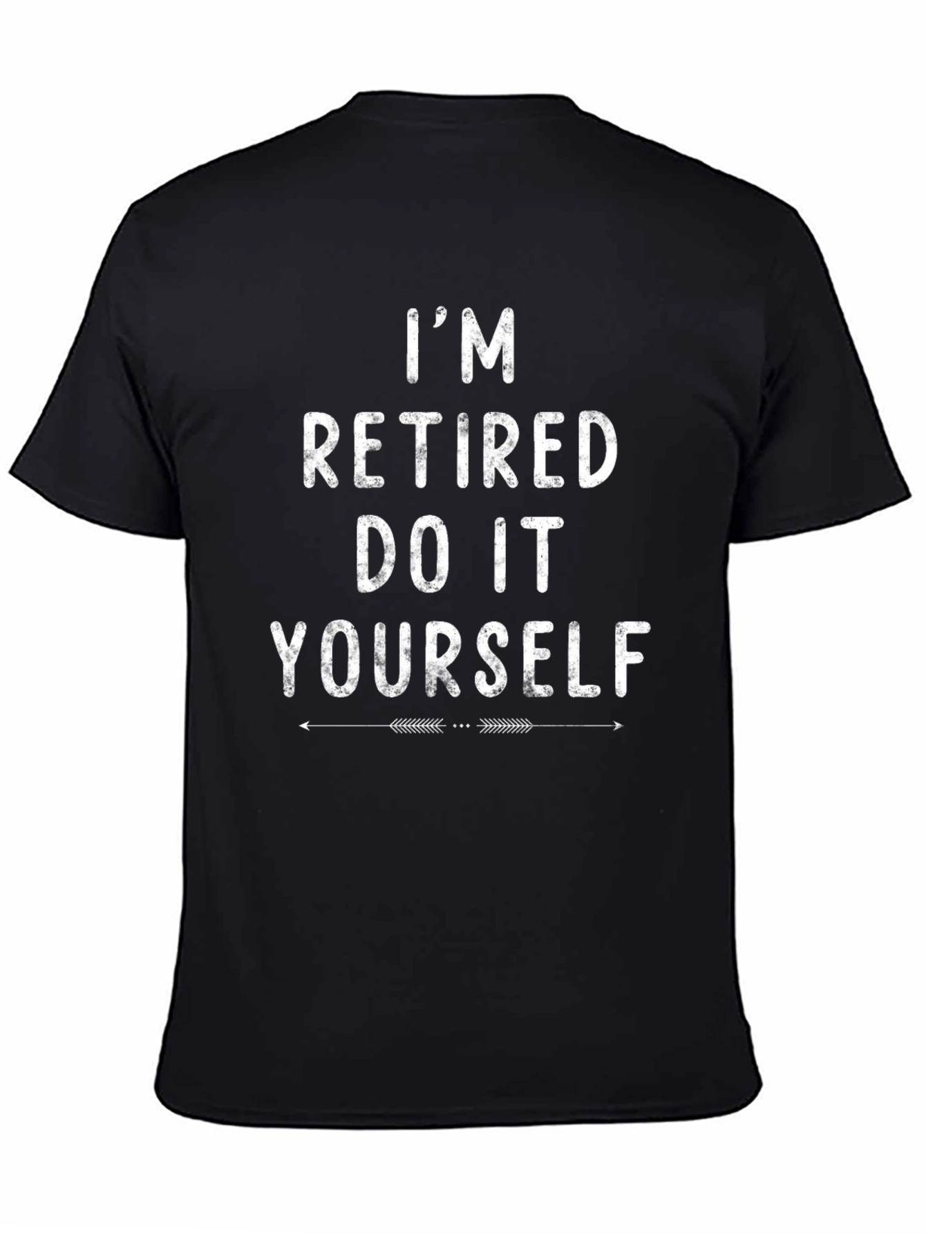 Black I'm Retired Do It Yourself Graphic Tee view 4