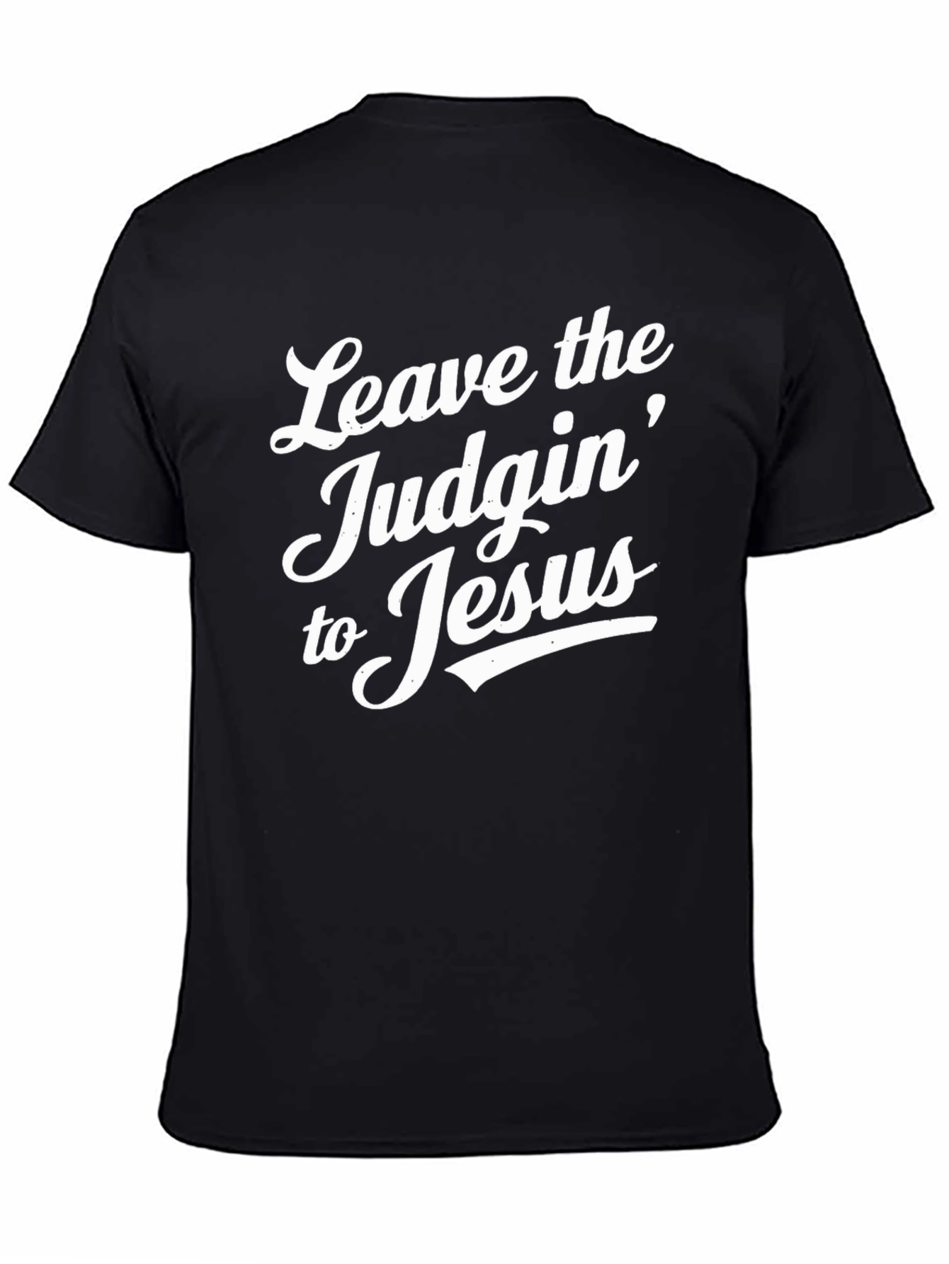 Black Leave the Judgin' to Jesus Black Graphic Tee view 4