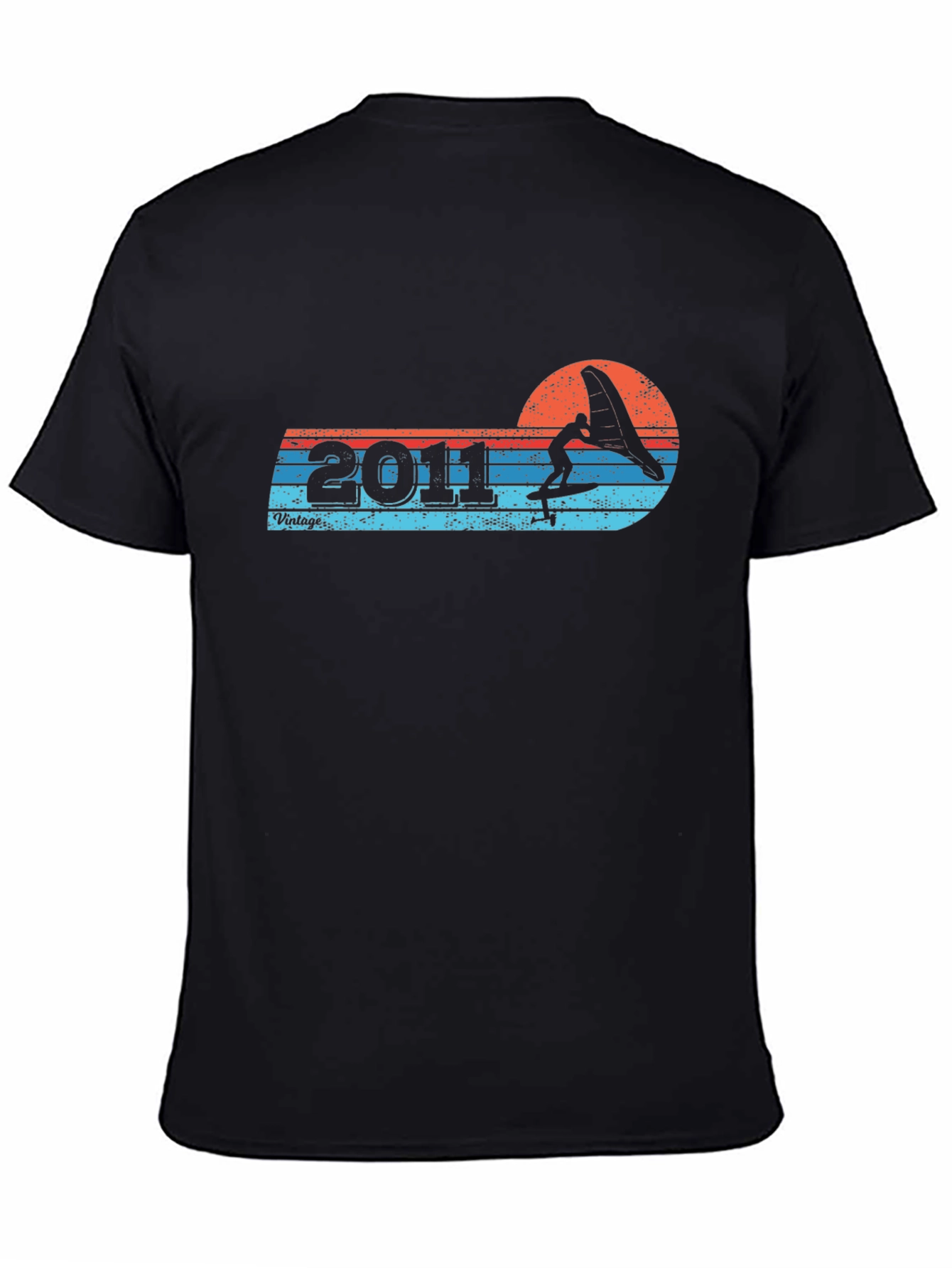 Black Vintage 2011 Kitesurfing T-Shirt view 4