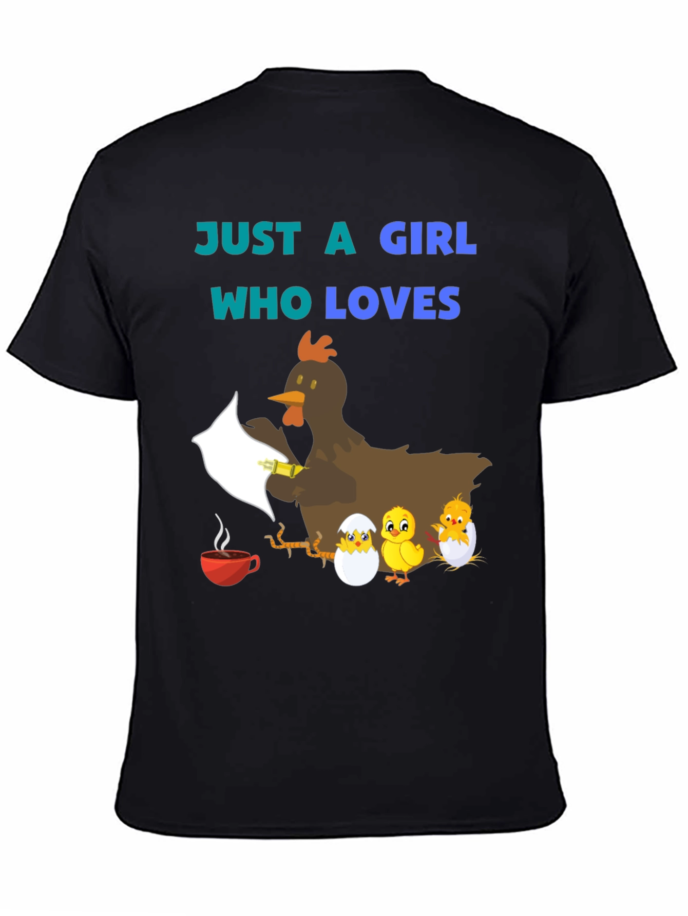 Black Girl Who Loves Chicken T-Shirt view 4