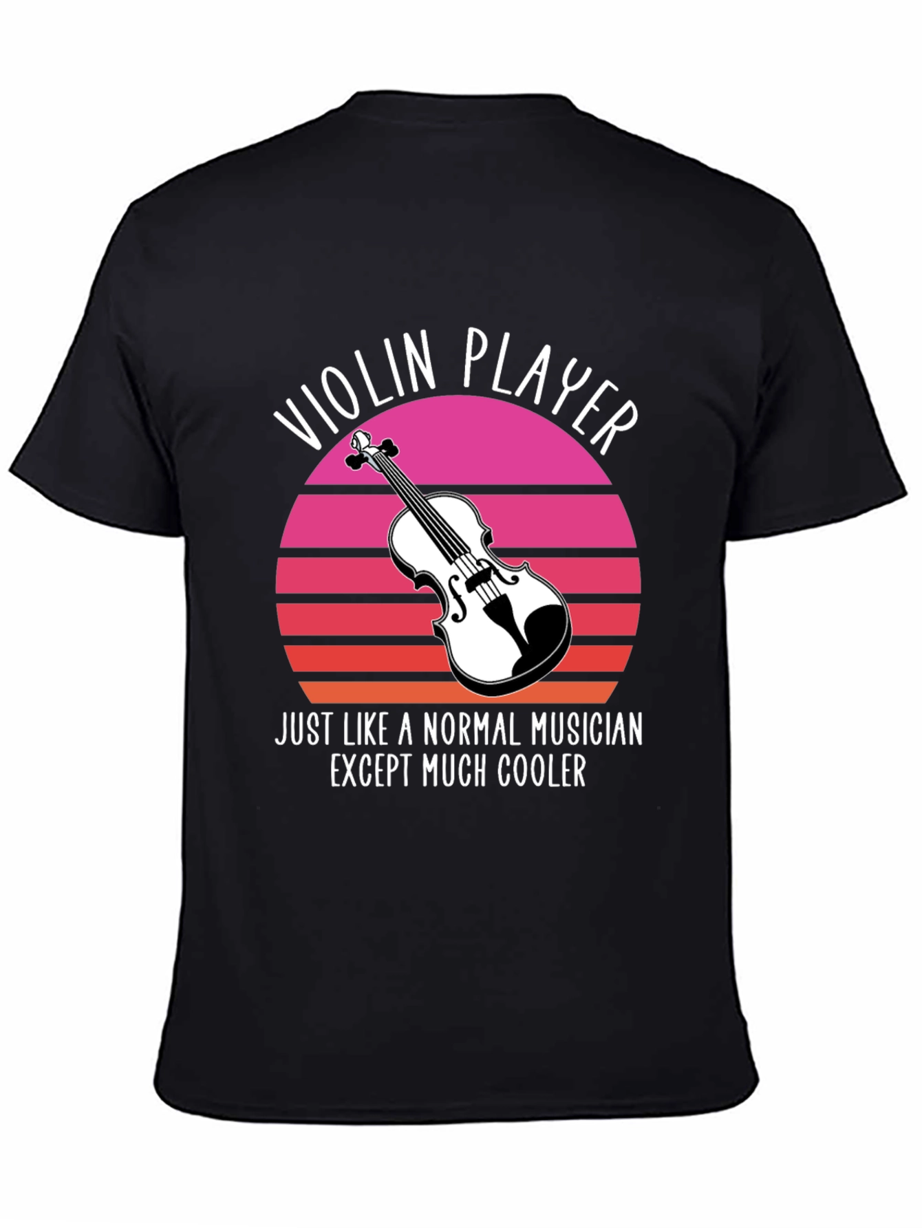 Black Violin Player T-Shirt: Musician Cool Graphic Tee view 4