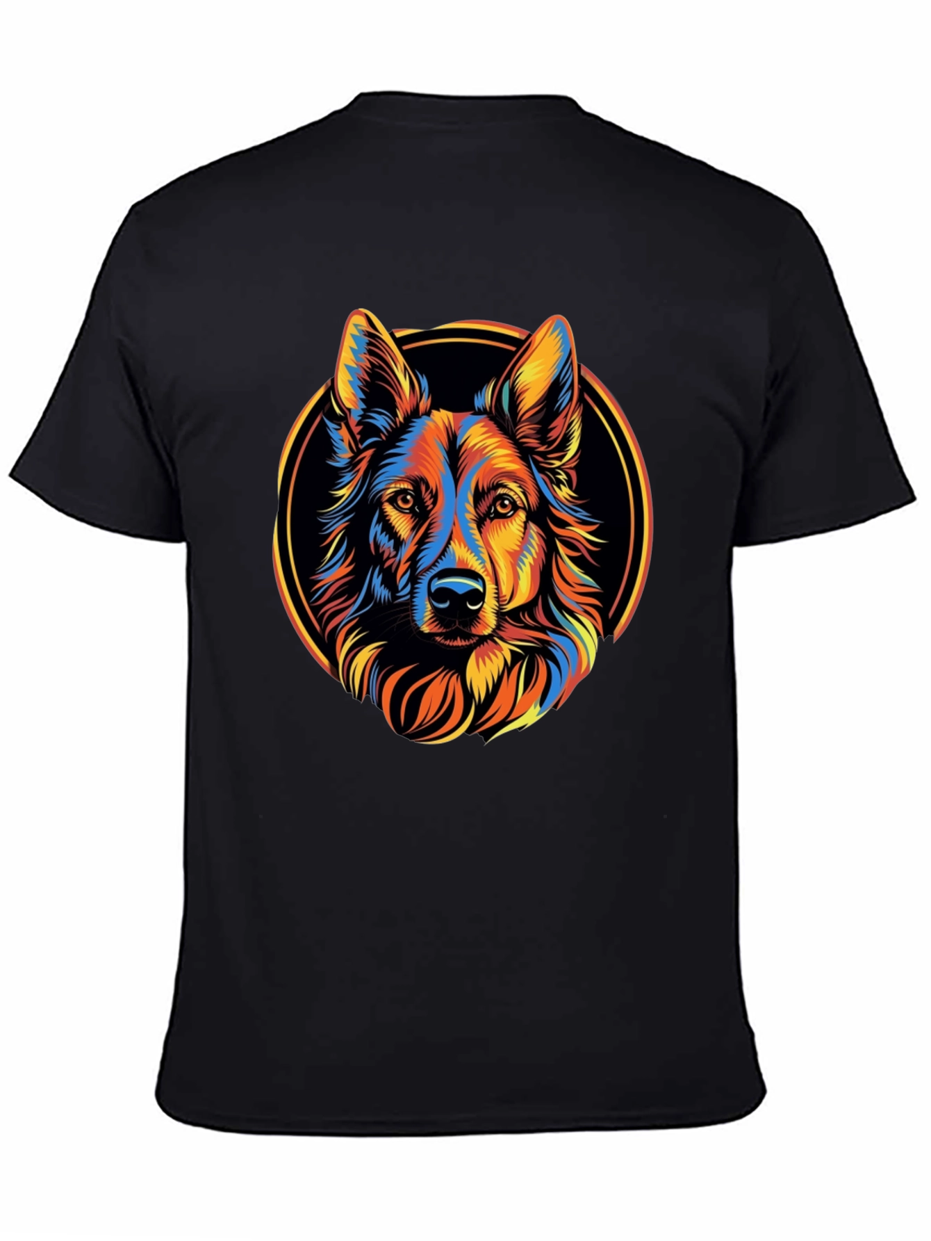 Black Dog Graphic Tee - Colorful Canine Design view 4