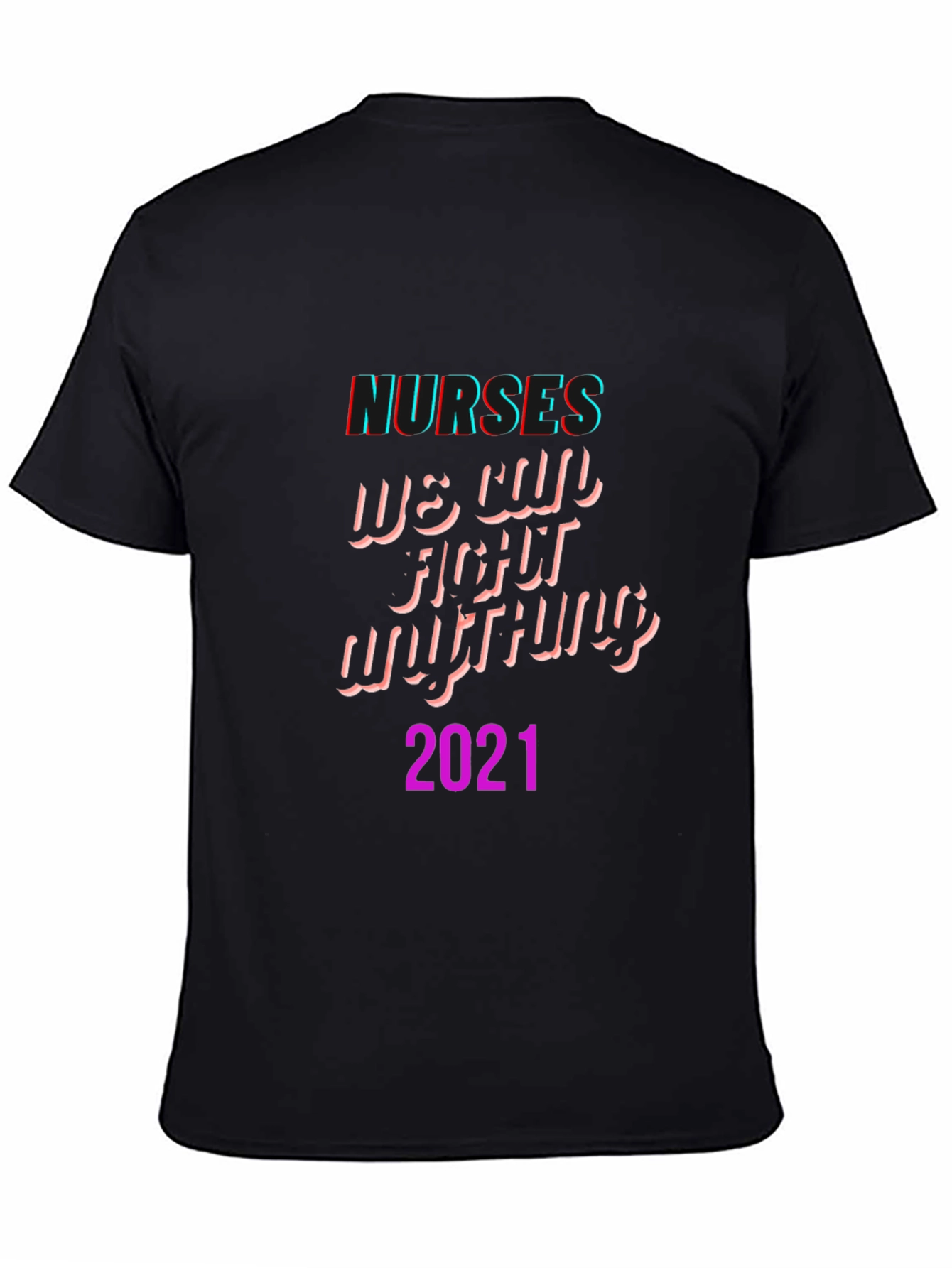Black Nurses We Can Fight Anything Graphic Tee view 4