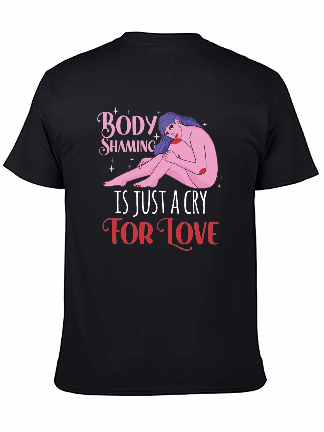 Black Body Shaming Awareness Graphic T-Shirt view 4