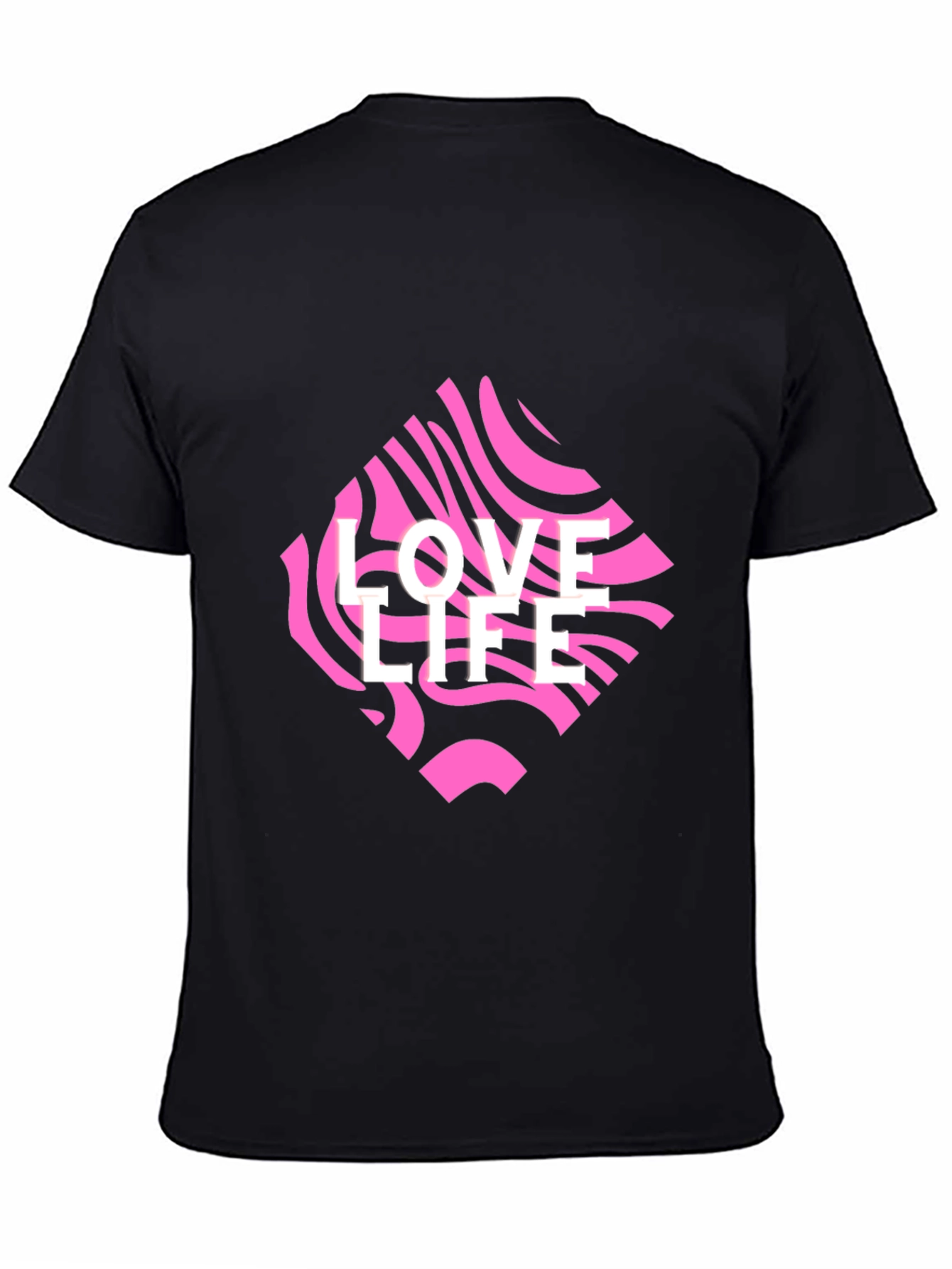 Black Love Life Graphic Tee - Black Crew Neck view 4