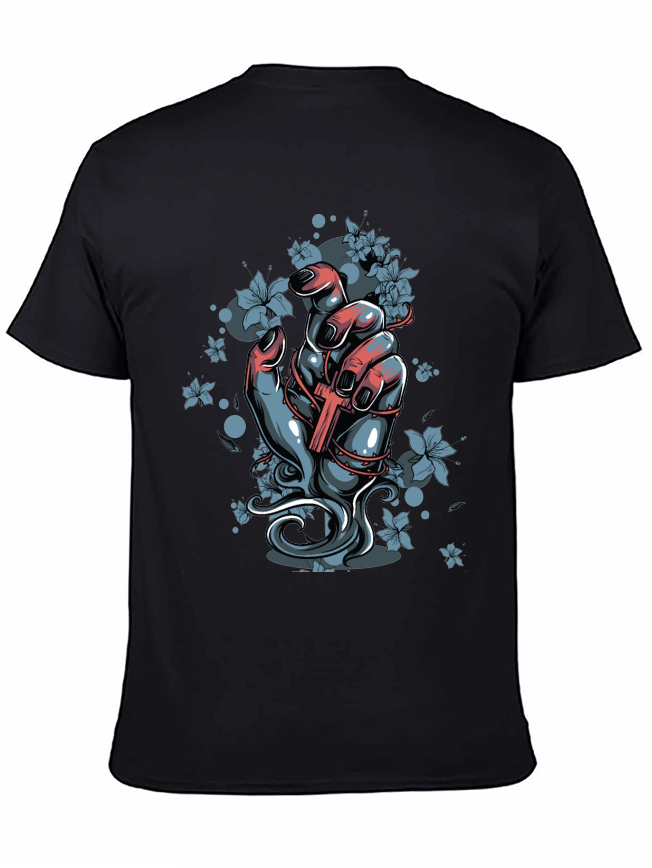 Hand & Cross Graphic Tee - Black - 4