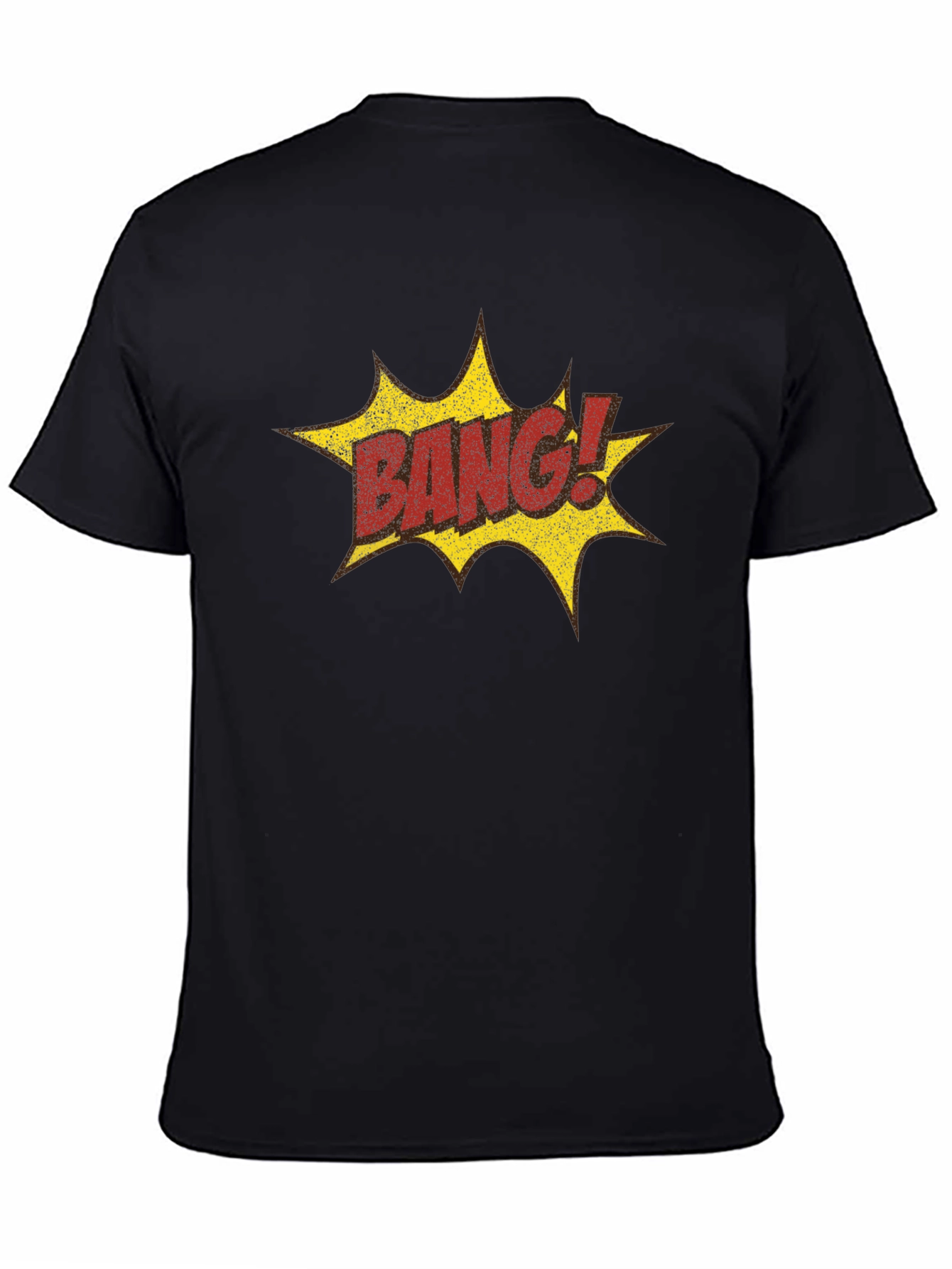 Black Bang! Graphic Print Black T-Shirt view 4