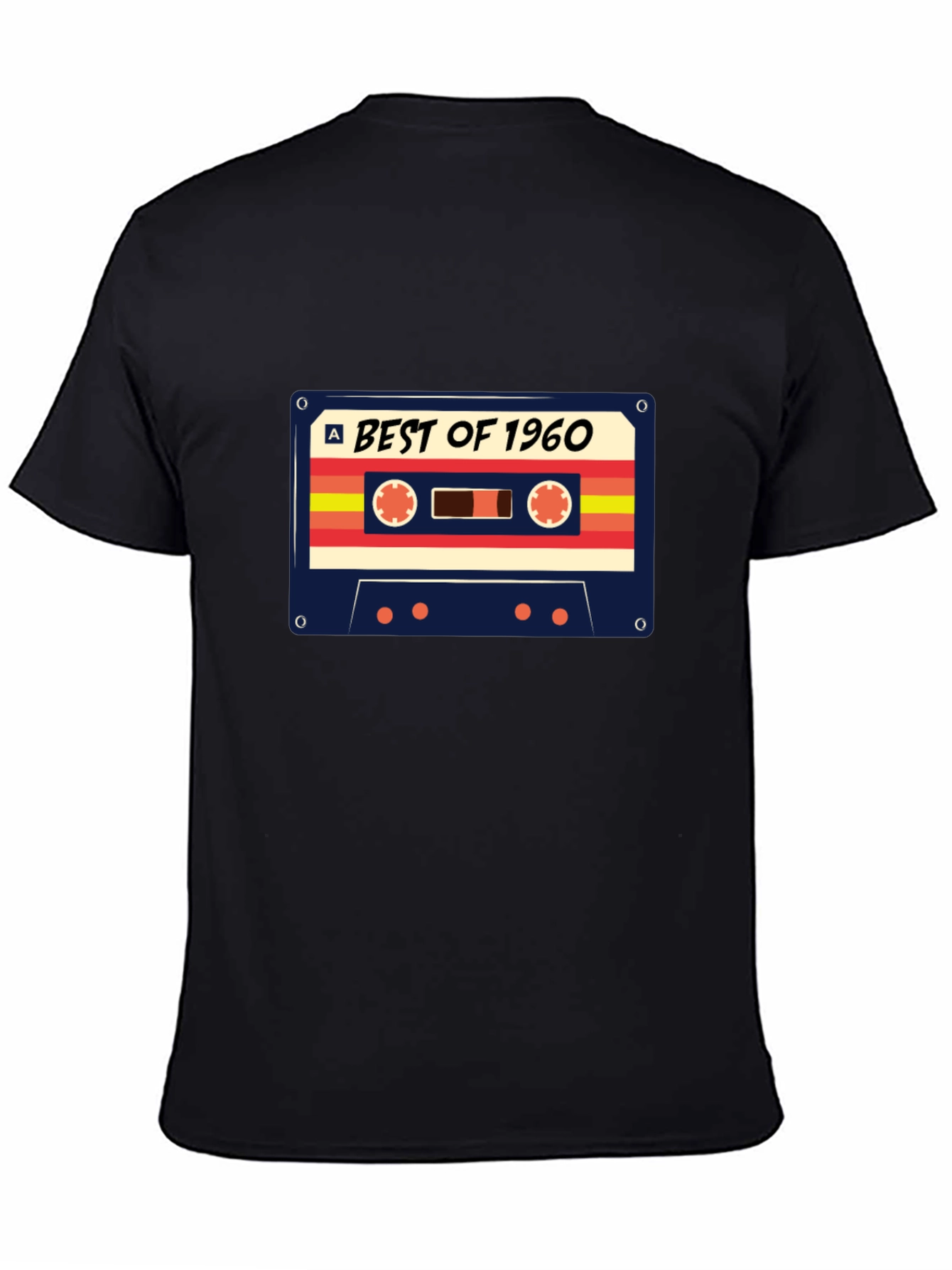 Black Best of 1960 Cassette Graphic T-Shirt view 4