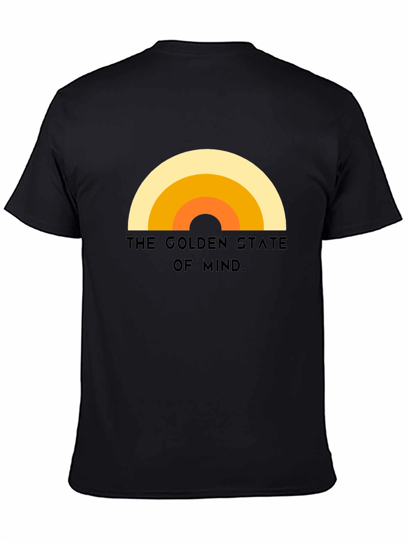 Black Golden State of Mind Retro T-Shirt view 4