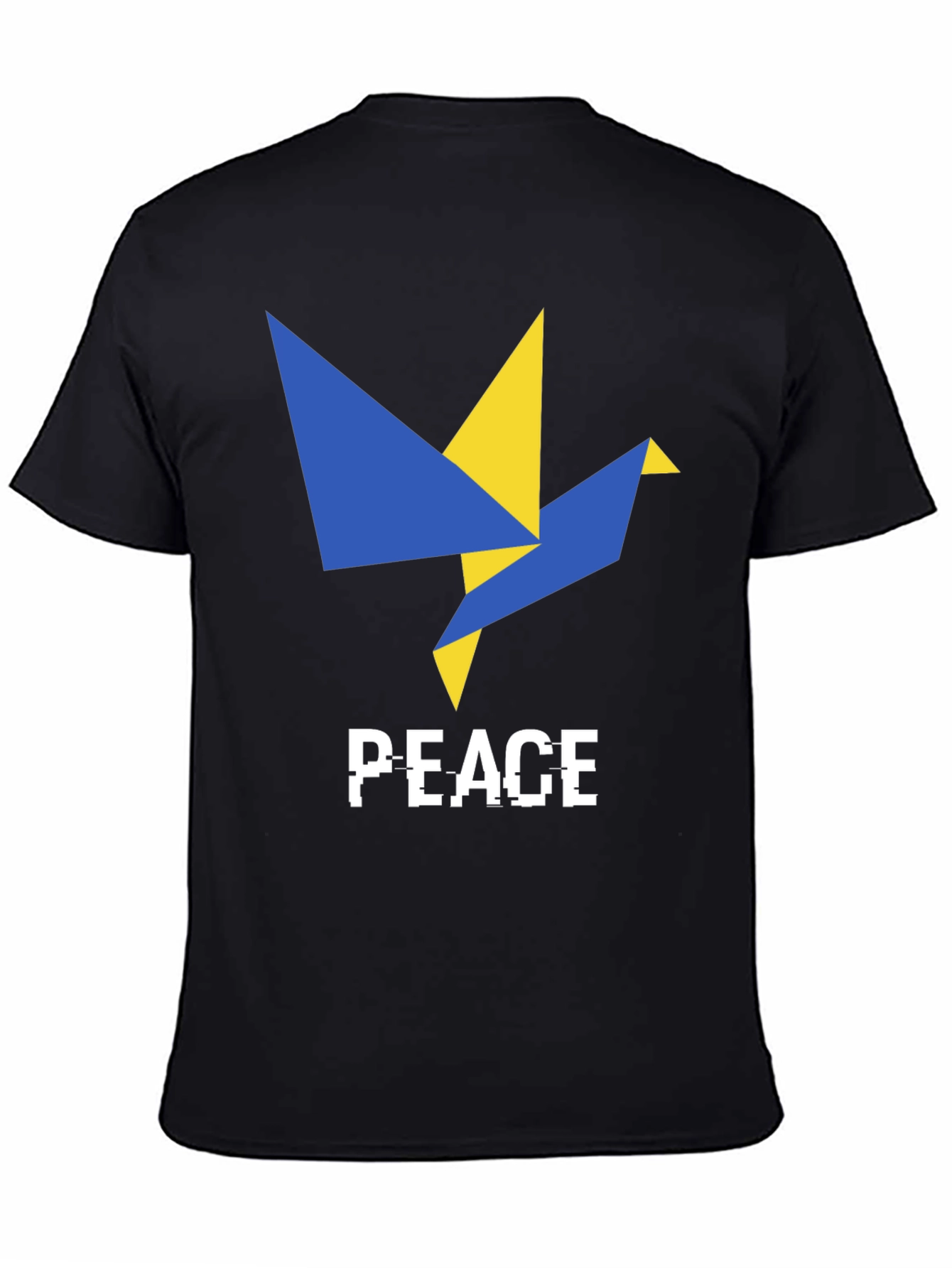 Black Peace Dove Graphic T-Shirt - Ukraine Support view 4