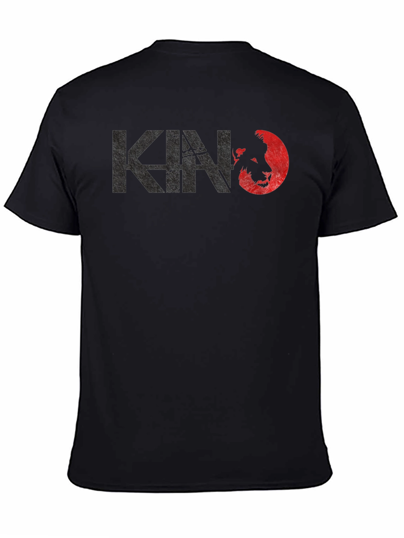 Black Kino Lion Graphic T-Shirt - Black Crew Neck Tee view 4