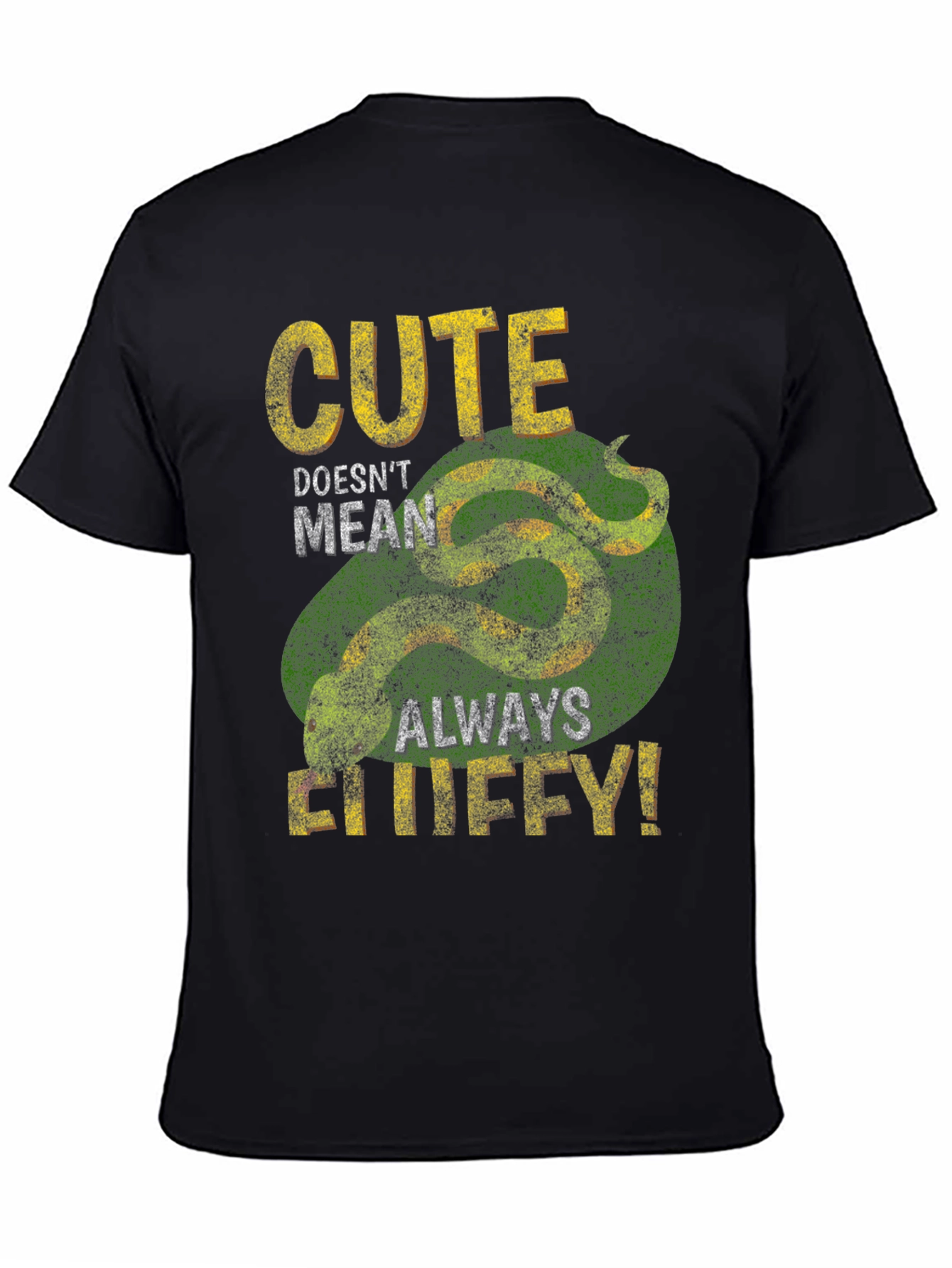 Black Cute But Deadly Snake Graphic T-Shirt view 4