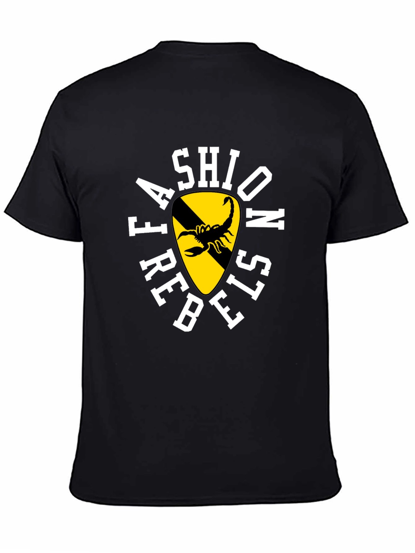 Black Fashion Rebels T-Shirt - Black Scorpion Design view 4