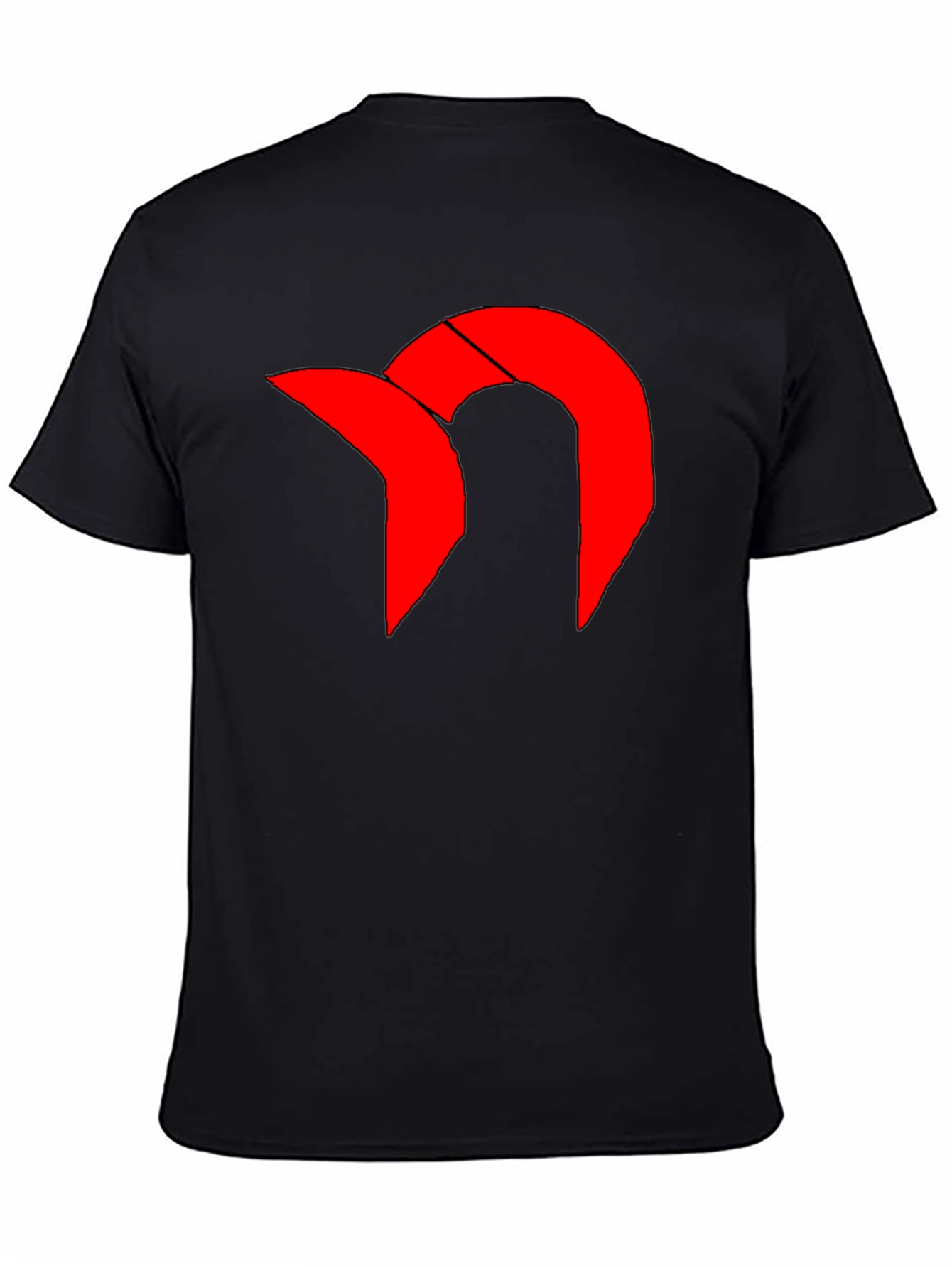 Black Bold Graphic Tee - Red Icon on Black view 4