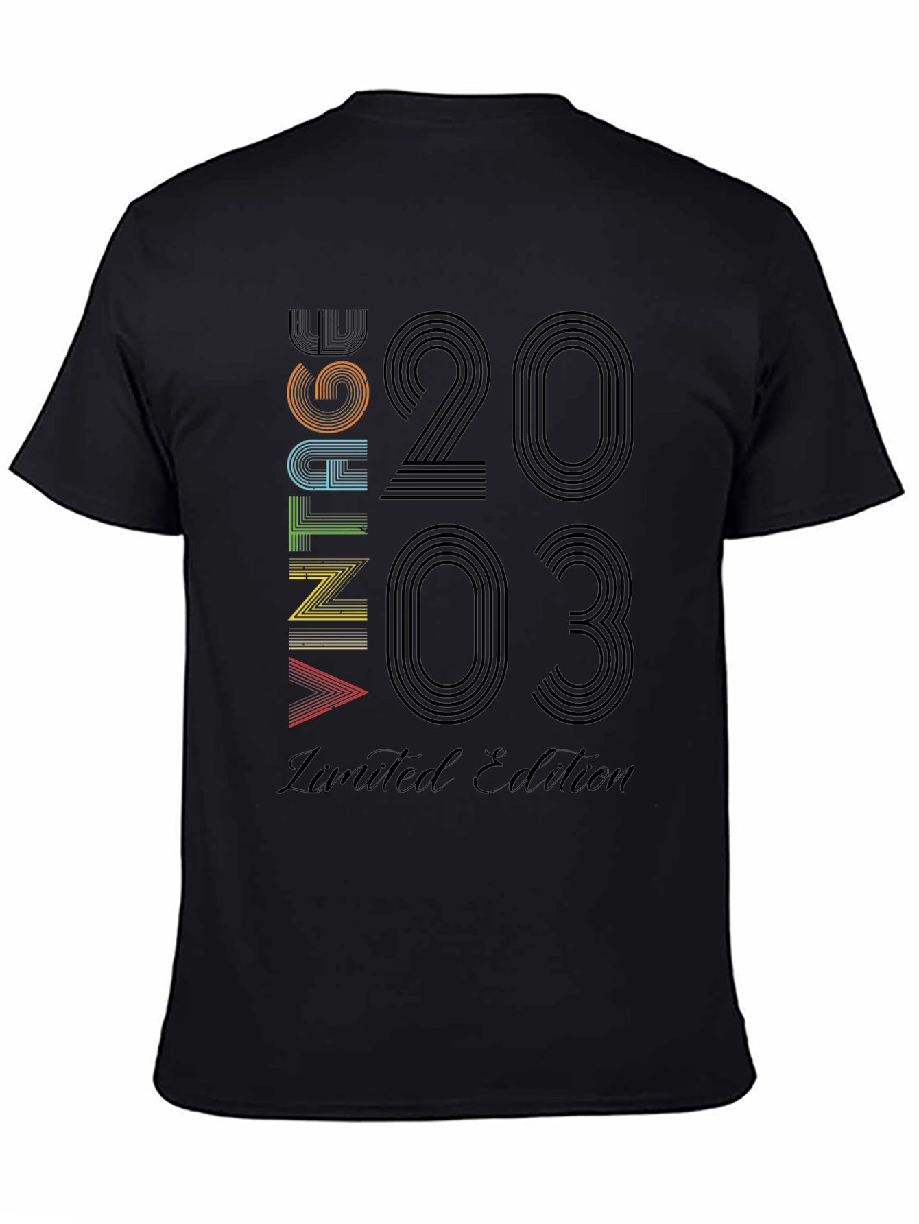 Black Vintage 2003 Limited Edition Black T-Shirt view 4
