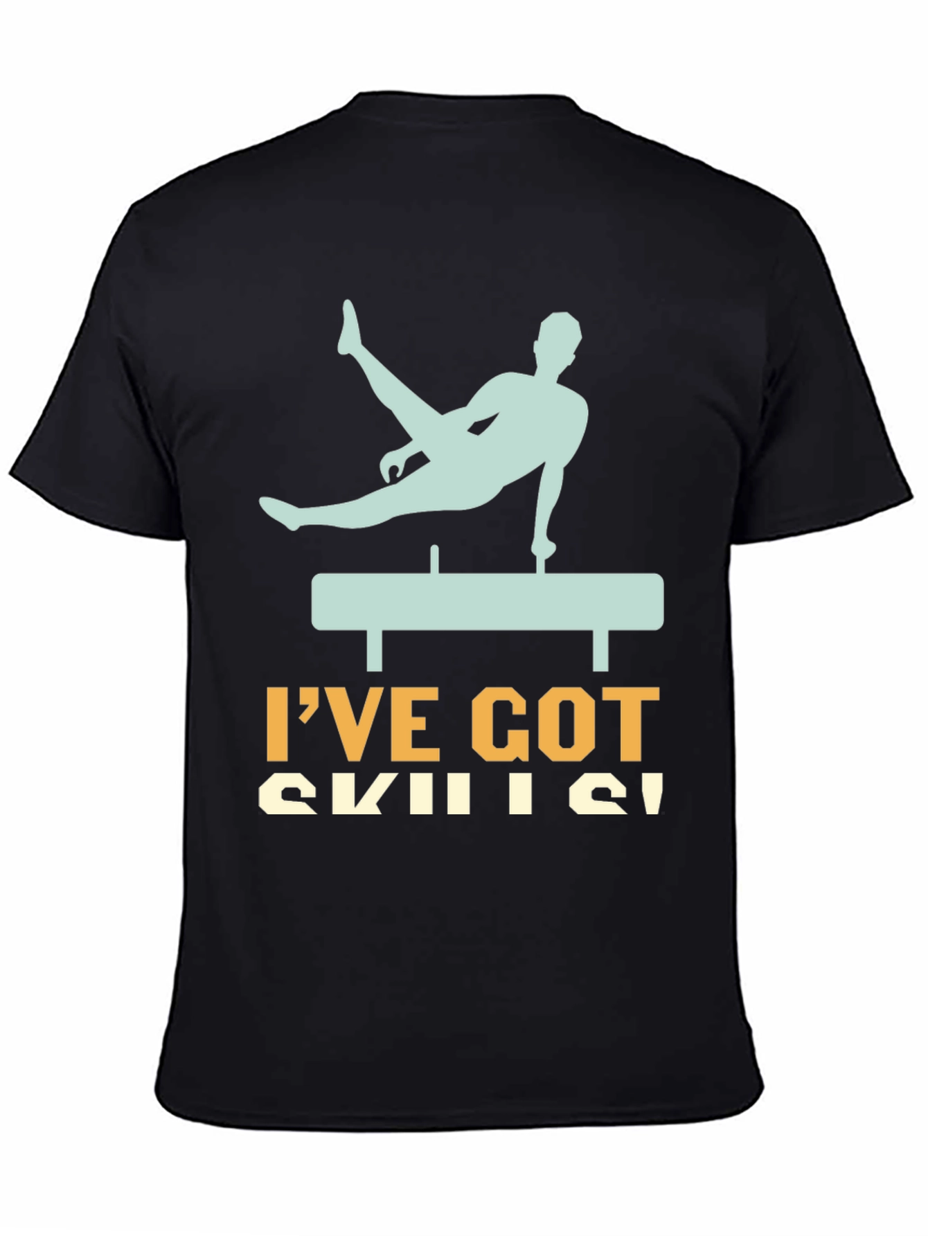 Black Gymnastics Skills T-Shirt view 4