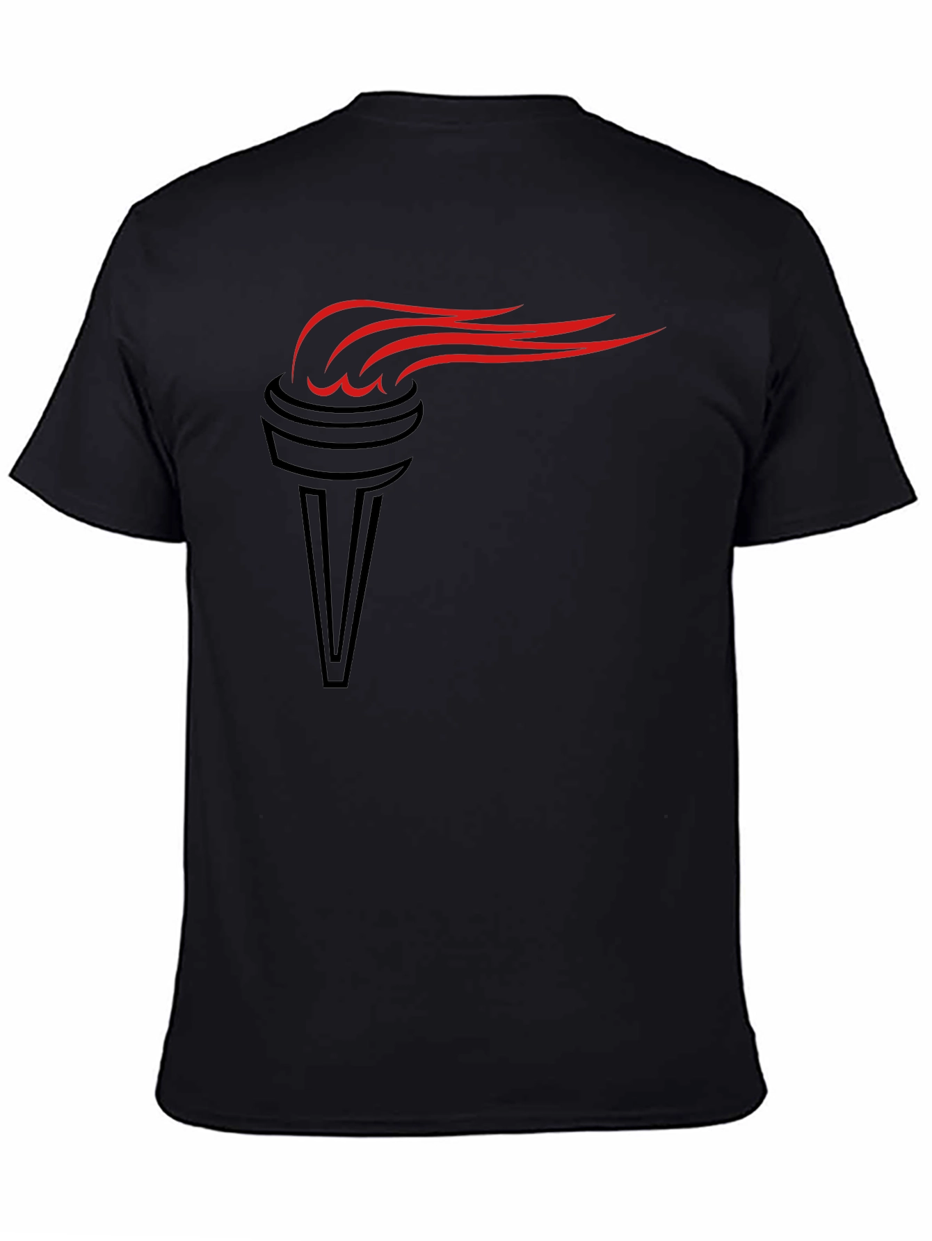 Black Torch Graphic Tee - Stylish Black T-Shirt view 4