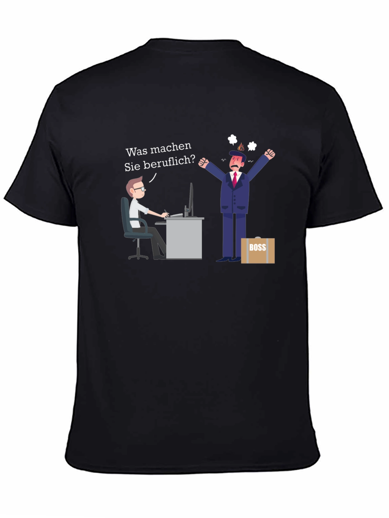 Black Funny Job T-Shirt - Was machen Sie beruflich? view 4