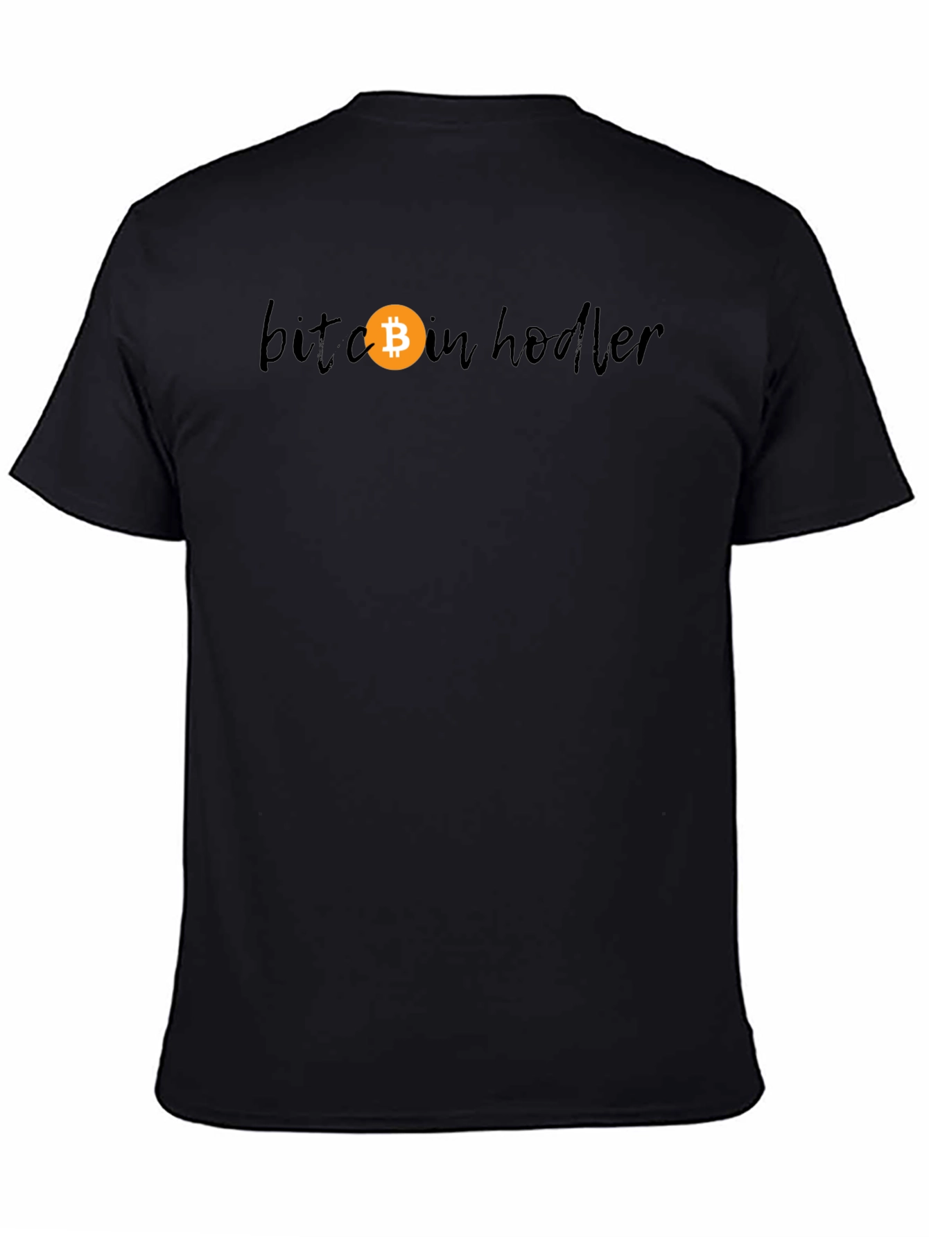 Black Bitcoin HODLer Black T-Shirt Crypto Design view 4