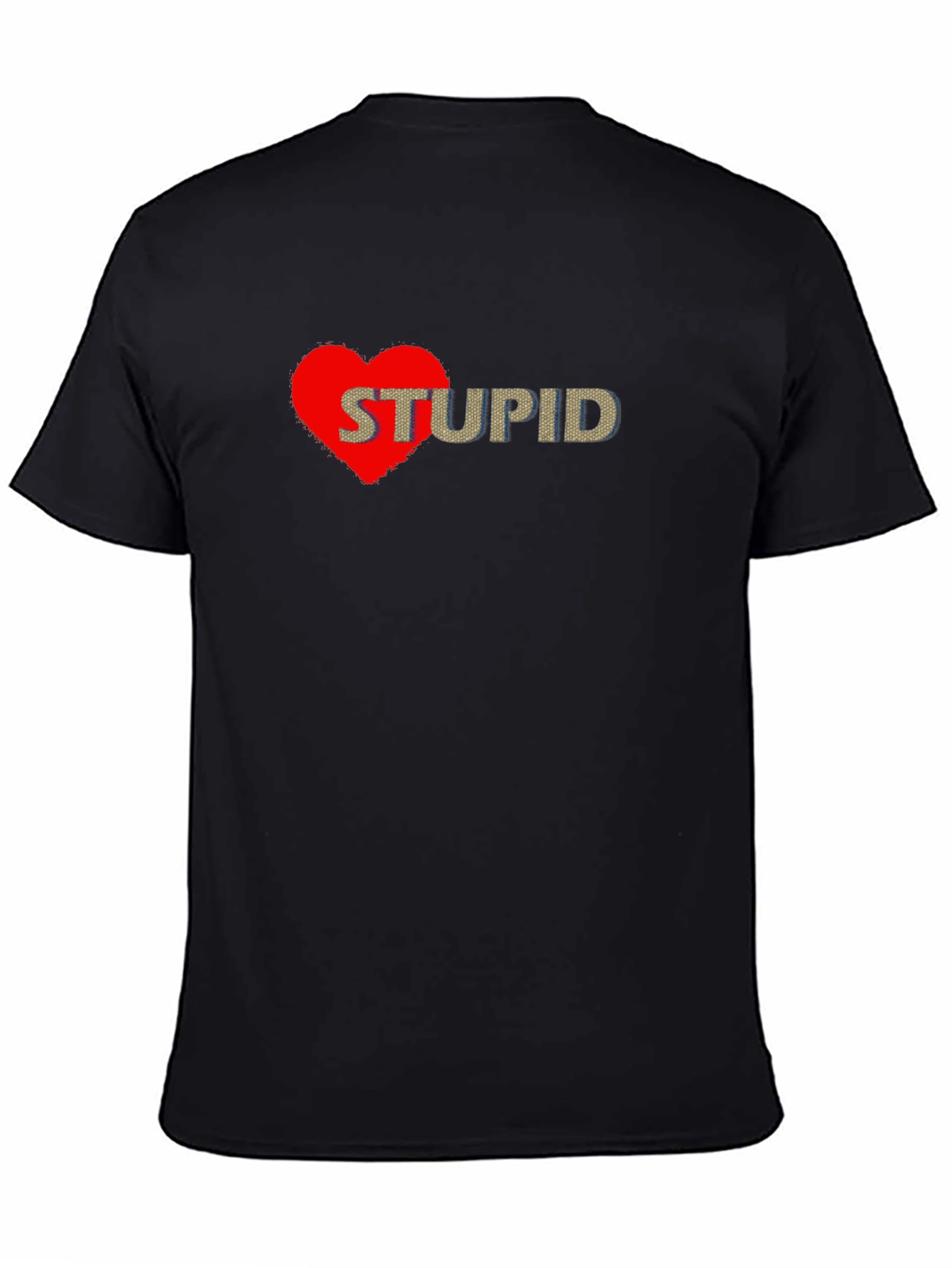 Black I Heart Stupid Graphic Tee - Casual Style view 4