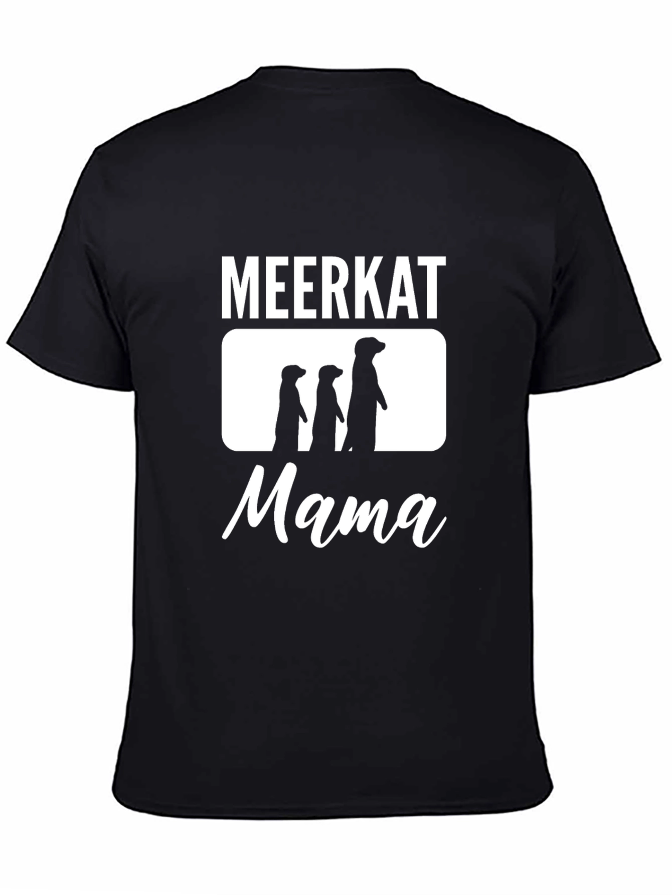 Black Meerkat Mama Graphic T-Shirt - Black view 4