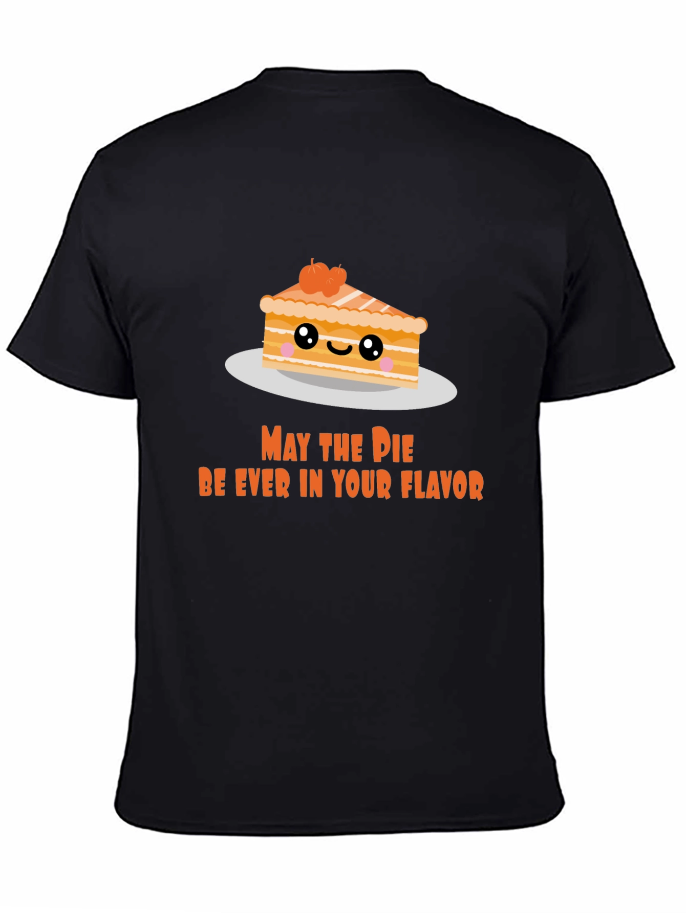 Black Funny Pie T-Shirt - May the Pie Be Ever in Your Flavor view 4