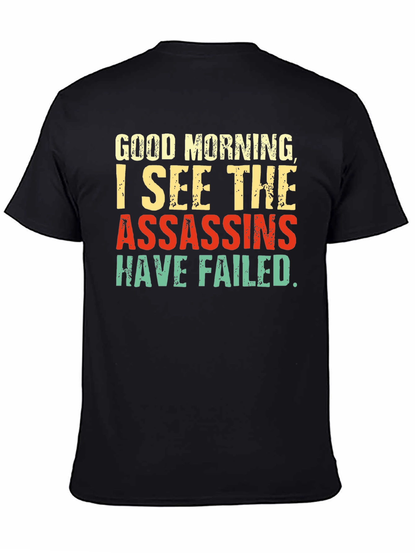 Black Funny Assassins Failed Graphic Tee view 4