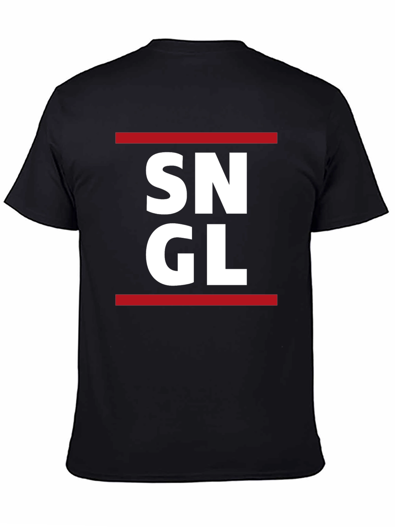 Black SNGL Black Graphic Tee view 4