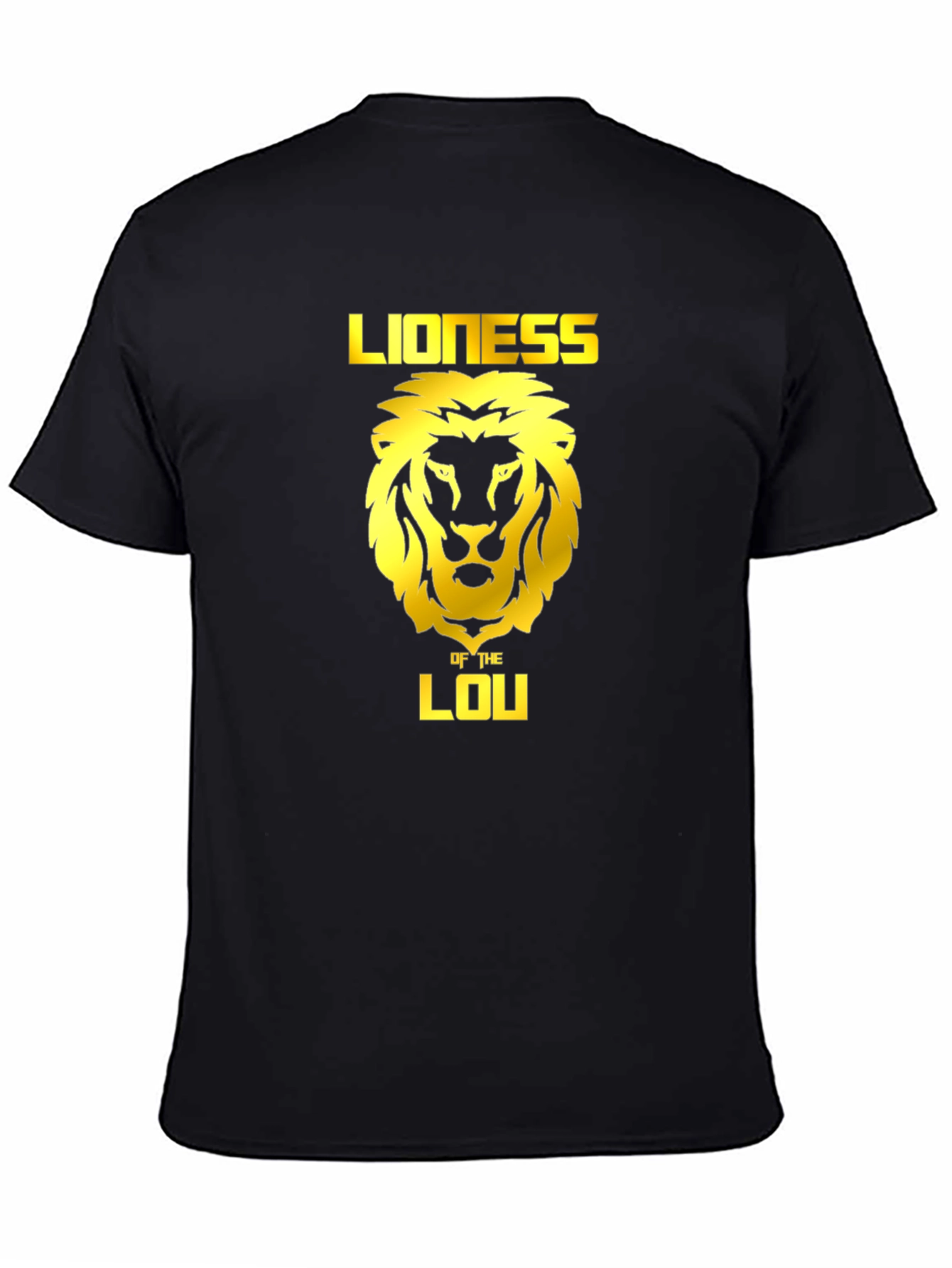 Black Lioness of the Lou Black T-Shirt - Graphic Tee view 4