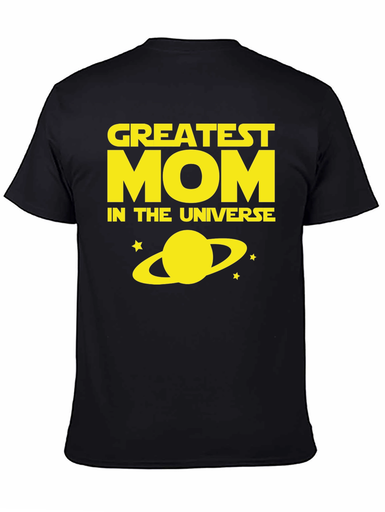 Black Greatest Mom In The Universe Black T-Shirt view 4