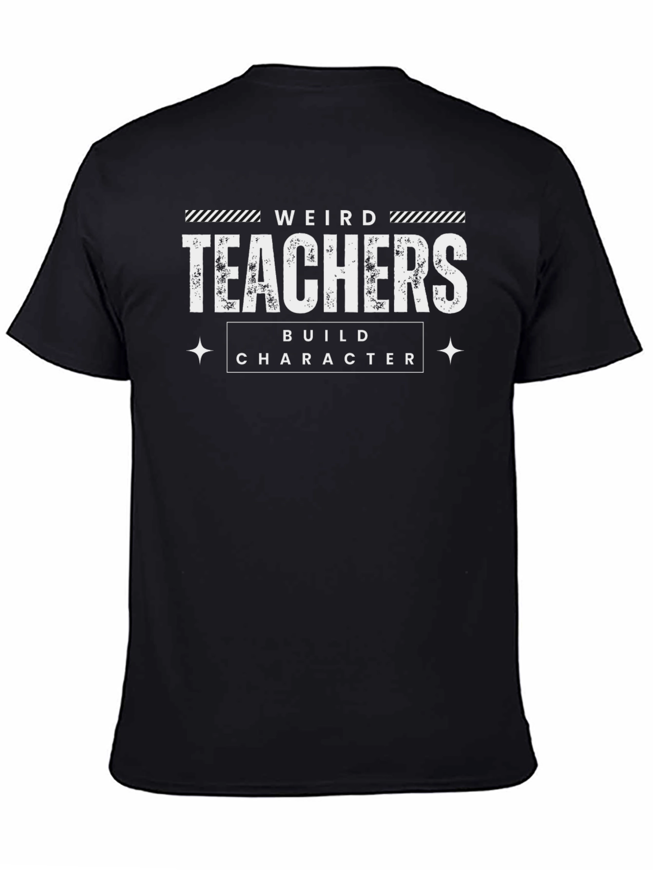 Black Weird Teachers Build Character Graphic Tee view 4