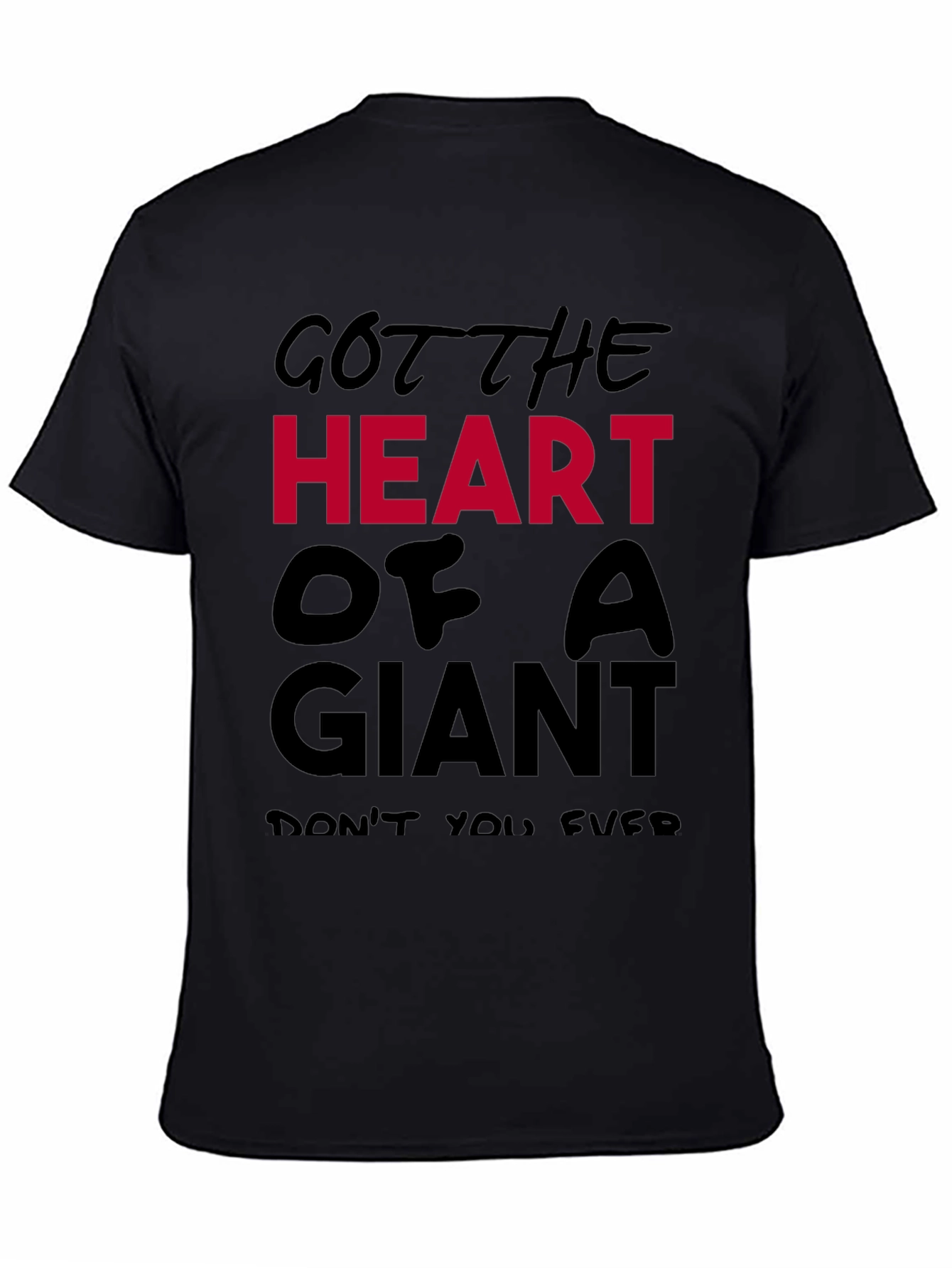 Black Heart of a Giant Graphic T-Shirt view 4