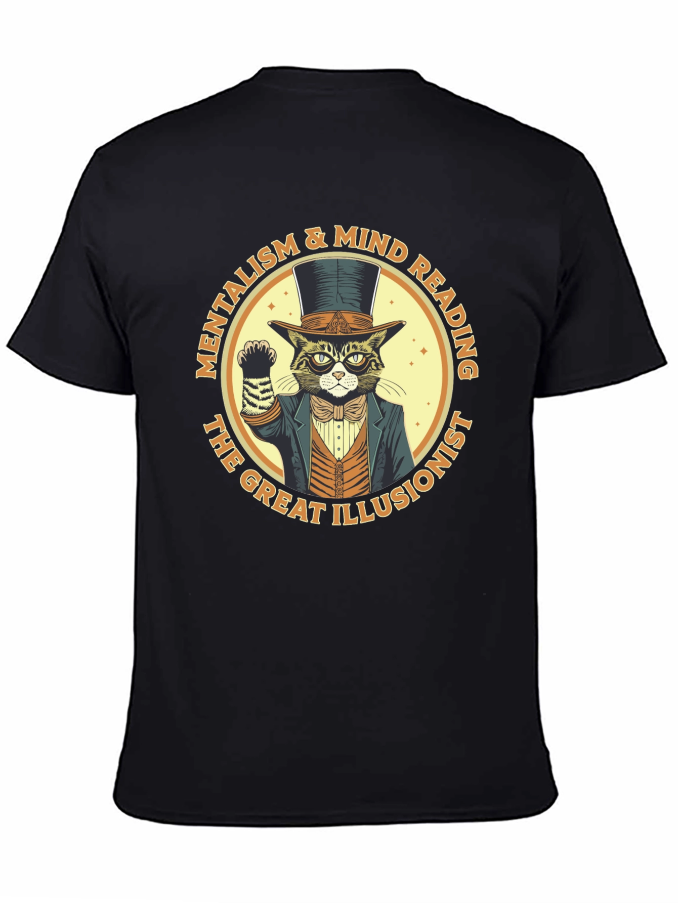 Black Mentalism & Mind Reading Cat T-Shirt view 4