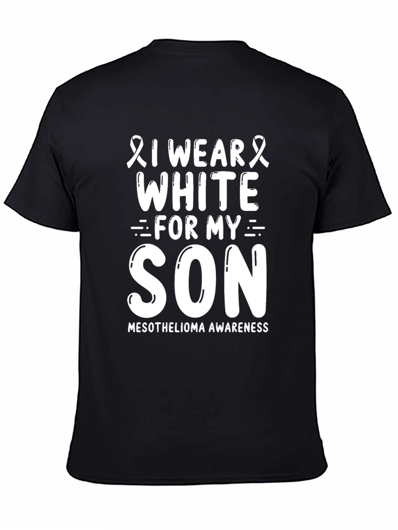 Black I Wear White For My Son Awareness T-Shirt view 4