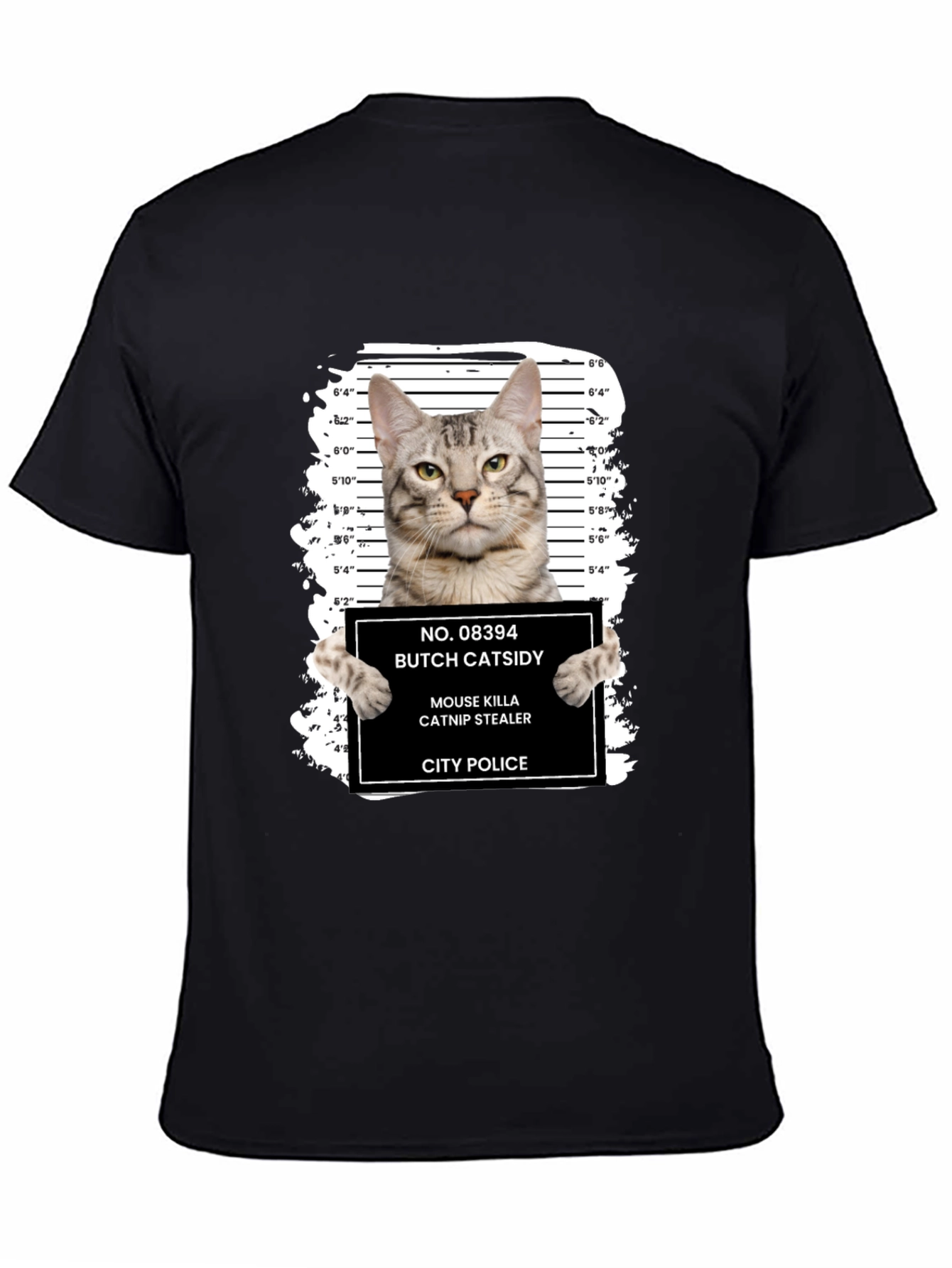 Black Butch Catsidy Mugshot T-Shirt view 4