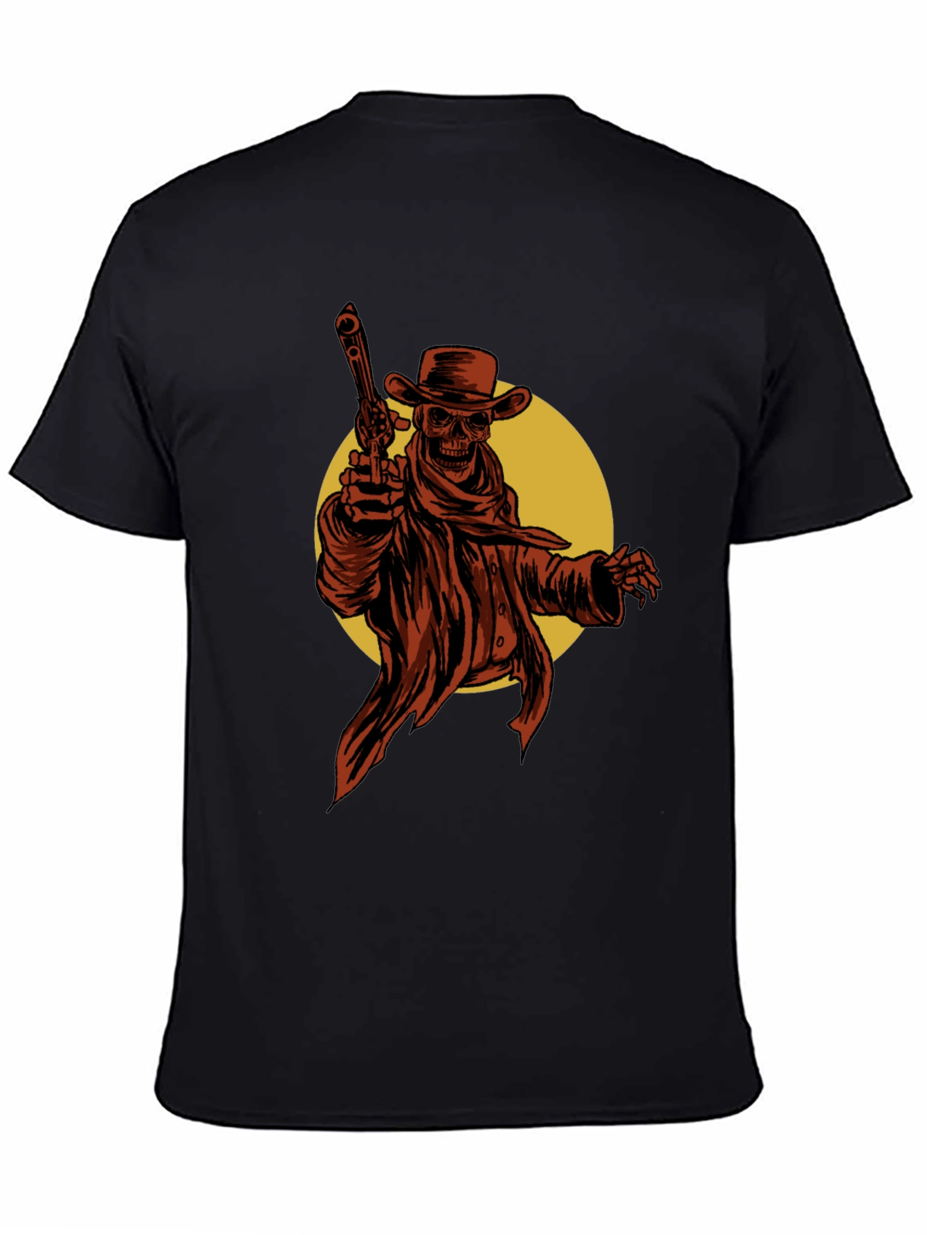 Black Skeleton Cowboy T-Shirt view 4