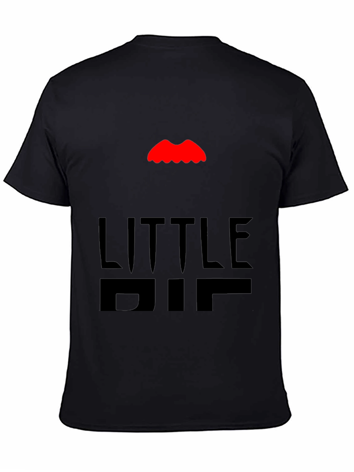 Black Little Big Tee - Funny Graphic T-Shirt view 4