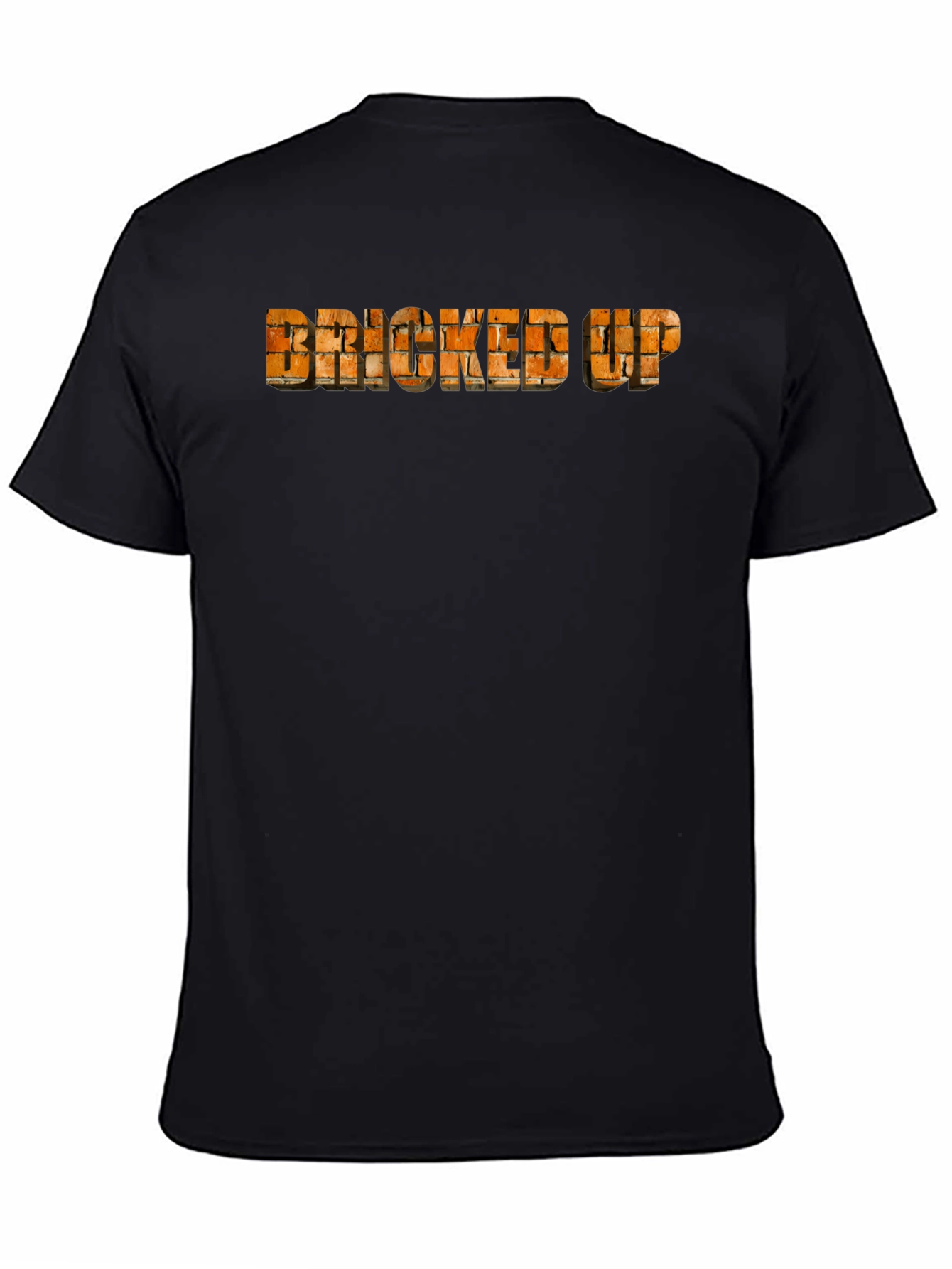 Black Bricked Up Graphic Tee - Novelty T-Shirt view 4